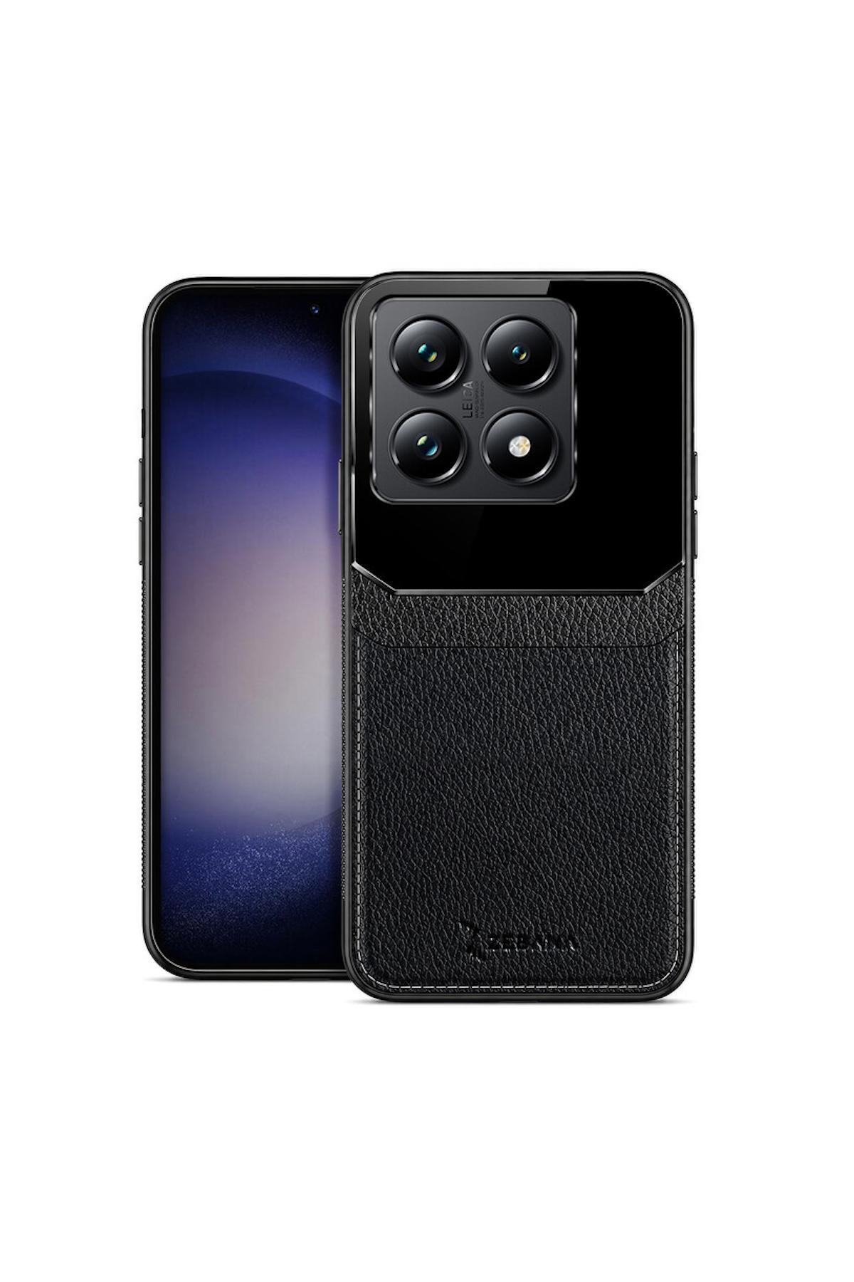 کاور و قاب چرمی لنز ZEBANA شیائومی MI 14T PRO COMPATIBLE CASE مشکی اورجینال Zebana
