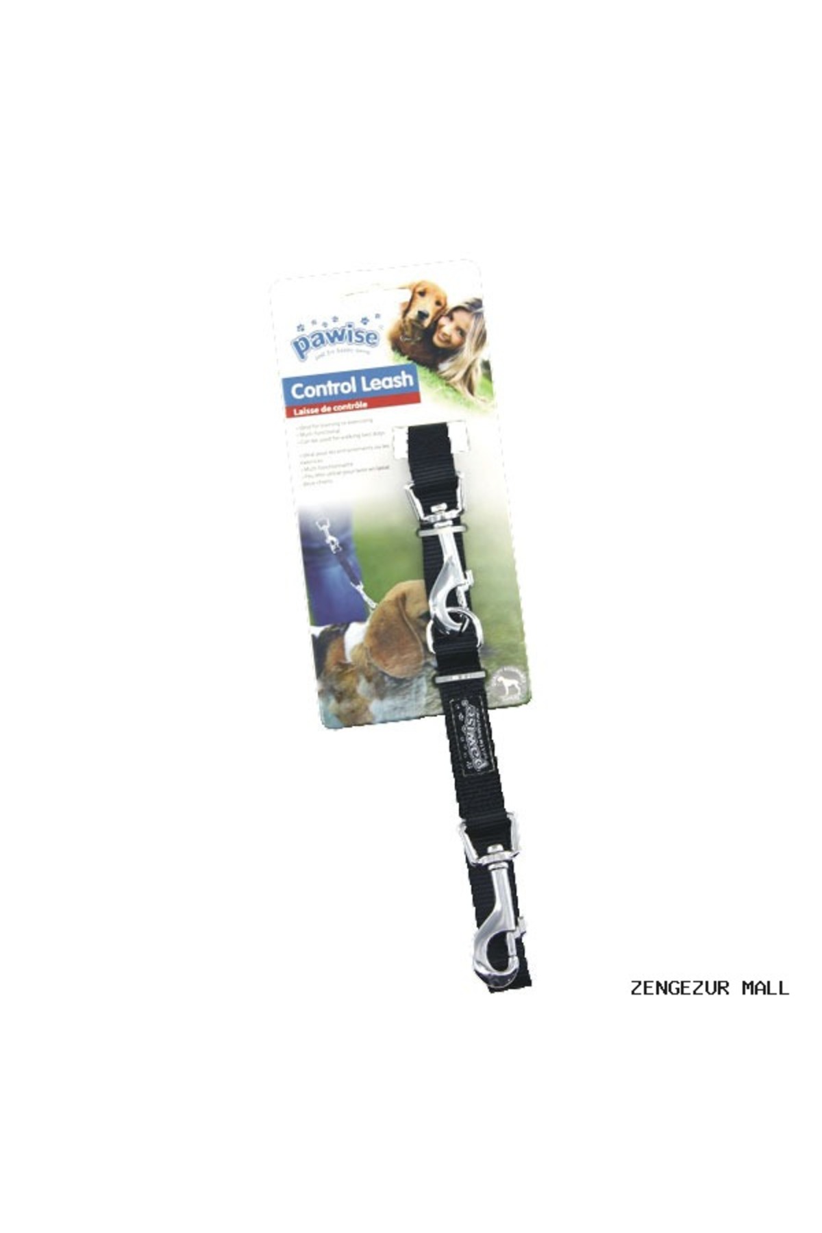 بند قلاده سگ پاویس Pawise، ZENGEZUR Dog Comp.Control، سایز L، مشکی، ۲٫۵ سانتی‌متر × ۷۲ اینچ