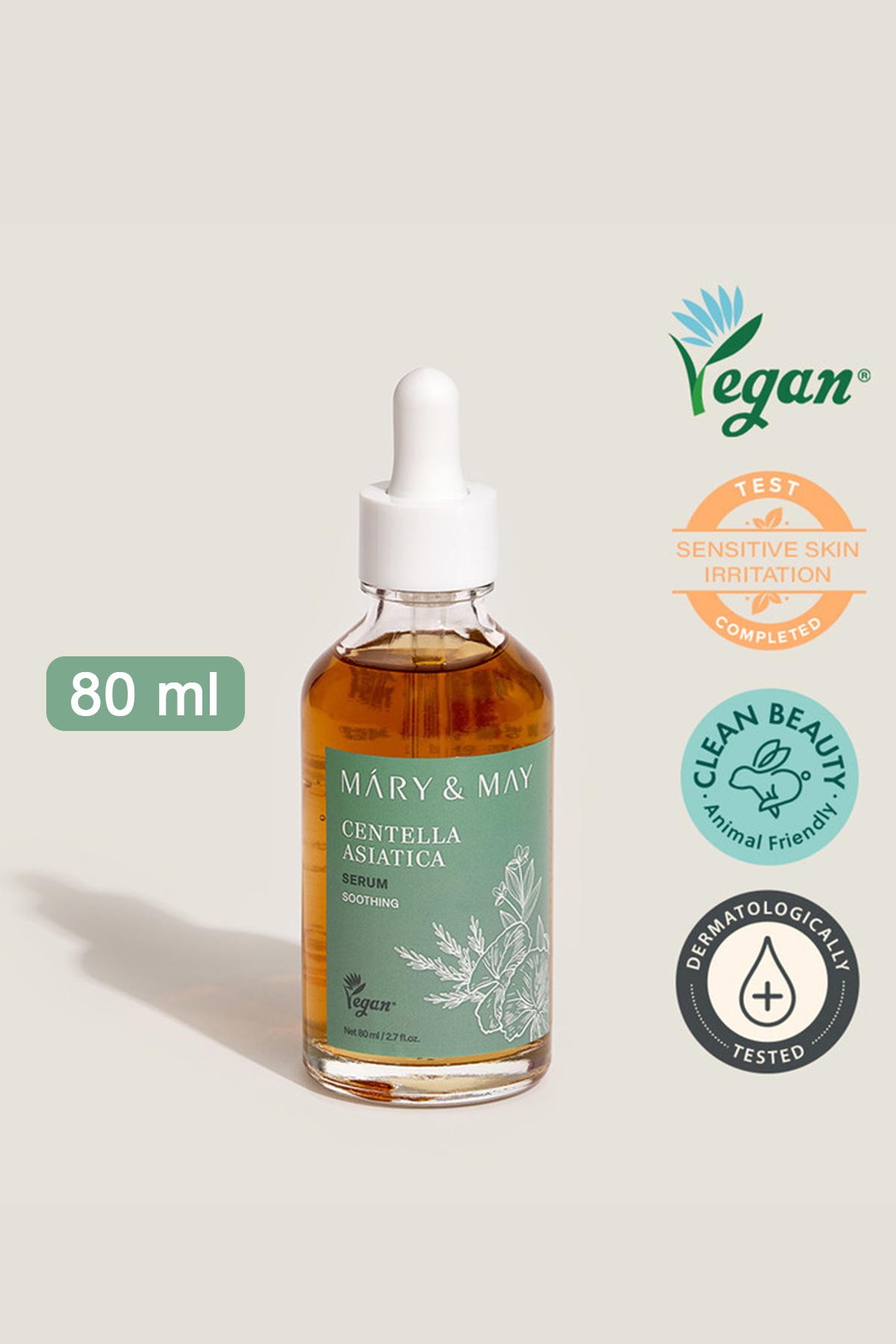 سرم پوست CENTELLA ASIATICA 80 میلی لیتر سنتلا Mary & May