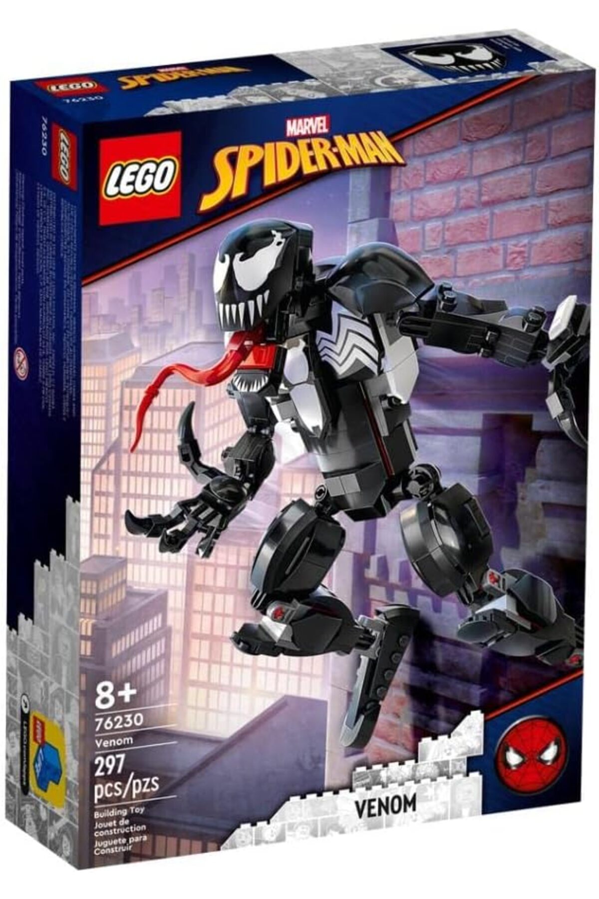 LEGO لگو شکل مارول ونوم 76230 – مجموعه ساختمانی مدل واقعی برای سنین 8 سال به بالا (297 قطعه)