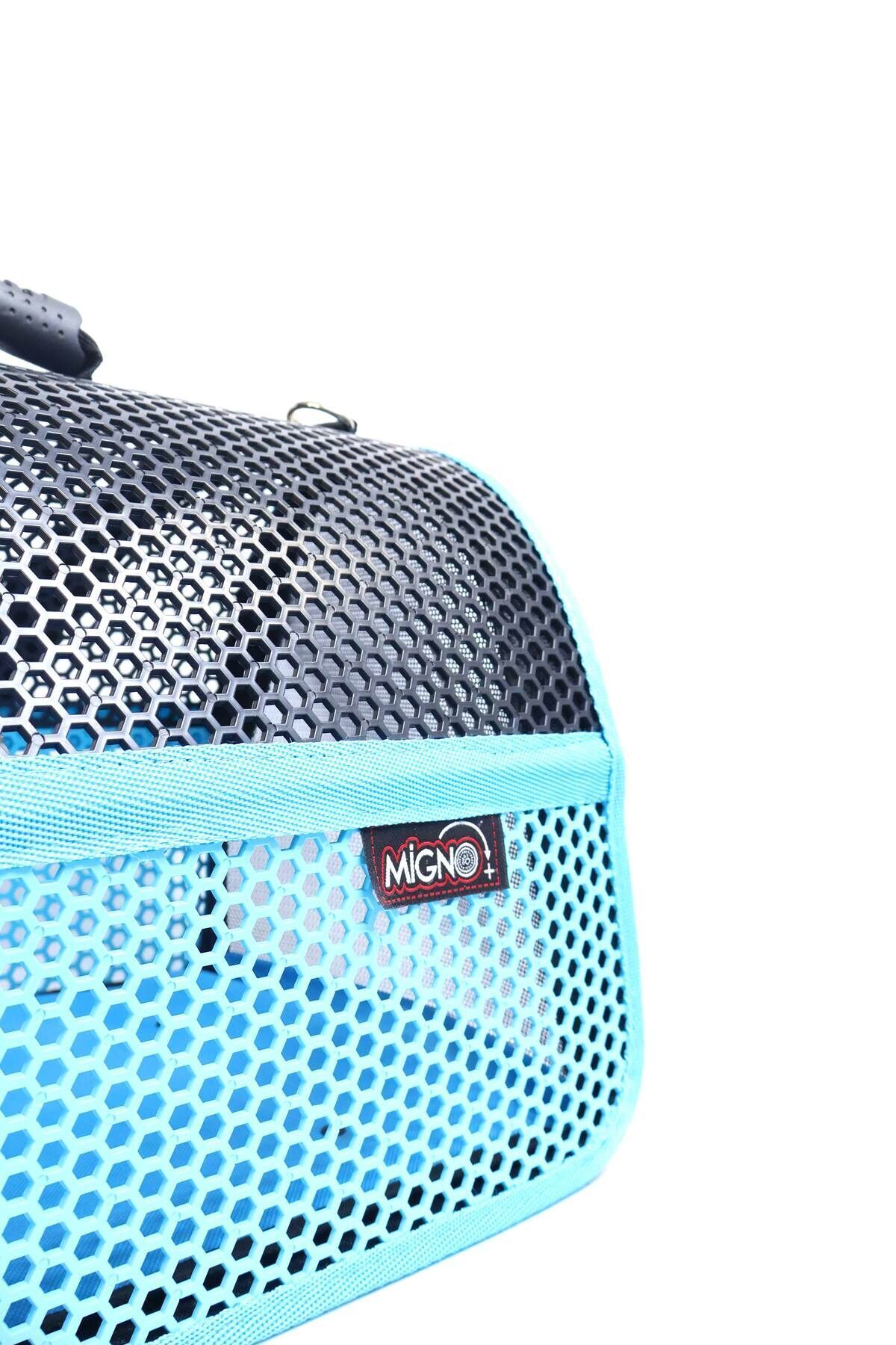 کیف حمل گربه و سگ میگنو Migno FLYBAG Voyager، مدل VOY004، فیروزه‌ای و مشکی