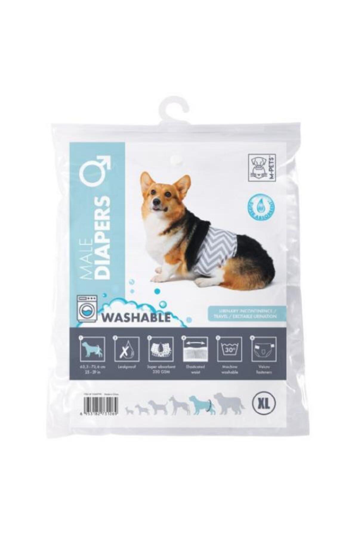 شورت پوشکی قابل شست‌وشوی سگ نر ام‌پتس M-PETS مدل 10169799 سایز XL