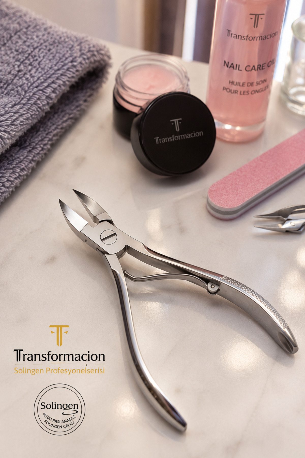 ناخن گیر حرفه‌ای استیل برای پدیکور و مانیکور با کیفیت بالا Transformacion