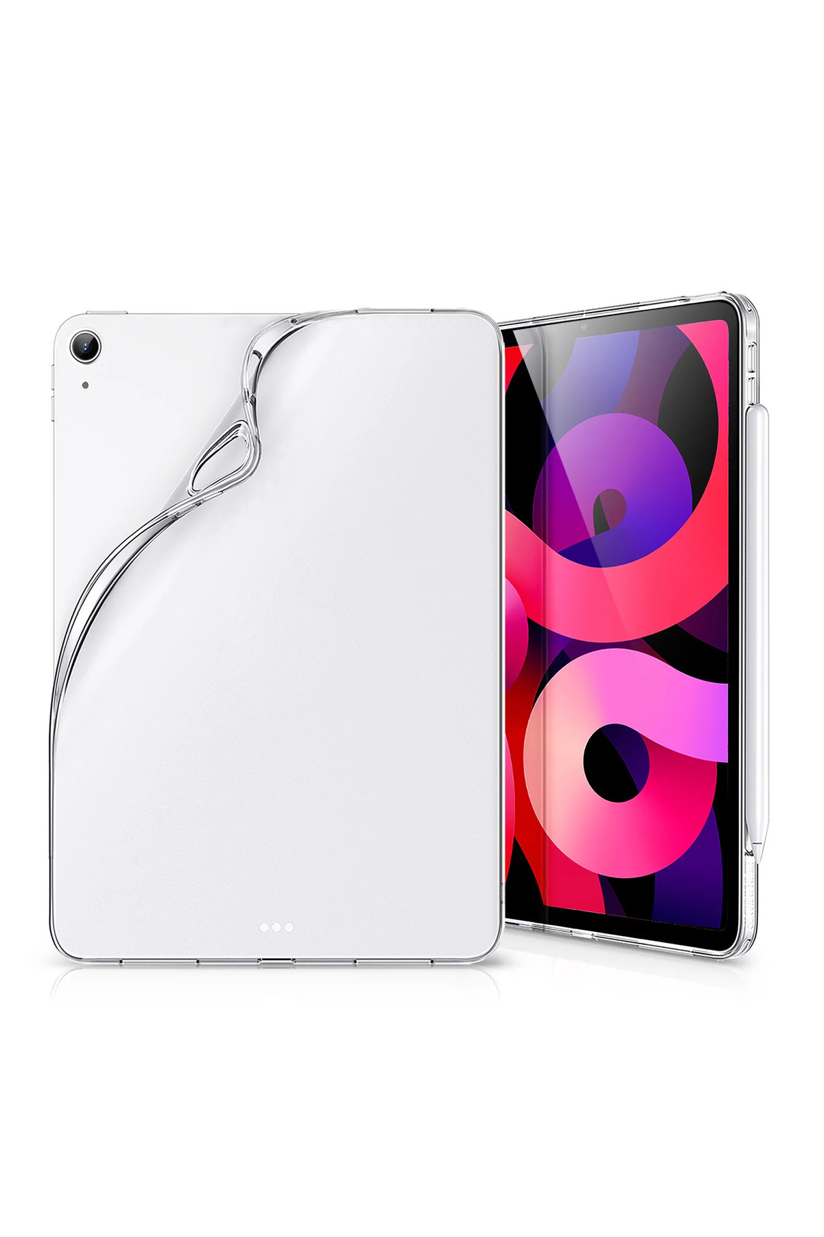 کاور تبلت IPAD AIR 11 INCH M2 M3 CHIP 4. 5. 6. روکش شفاف بی رنگ و انعطاف پذیر بسیار نازک نسل فیبکس Fibaks