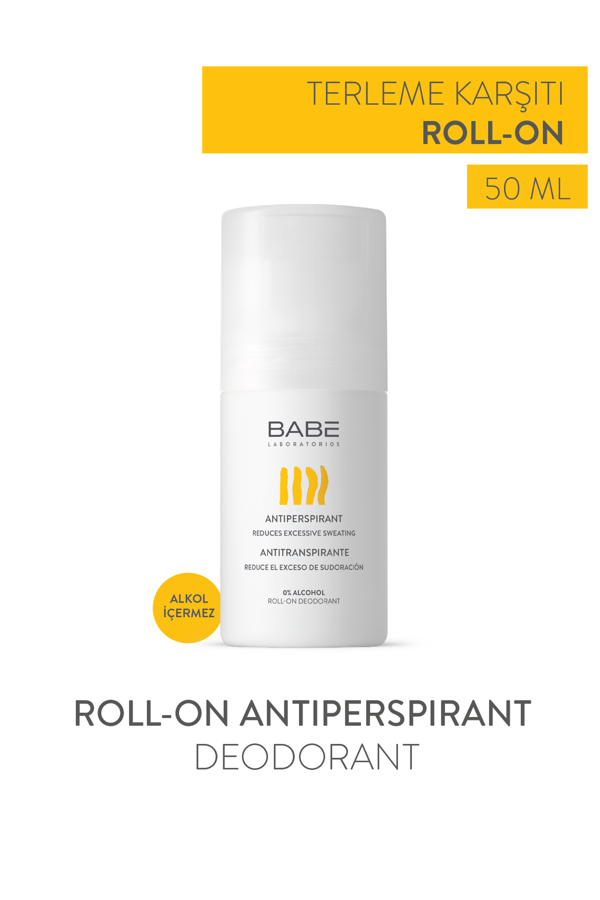 دئودورانت رول آن ضد تعریق 50 میلی لیتری مناسب برای همه Babe Laboratorios