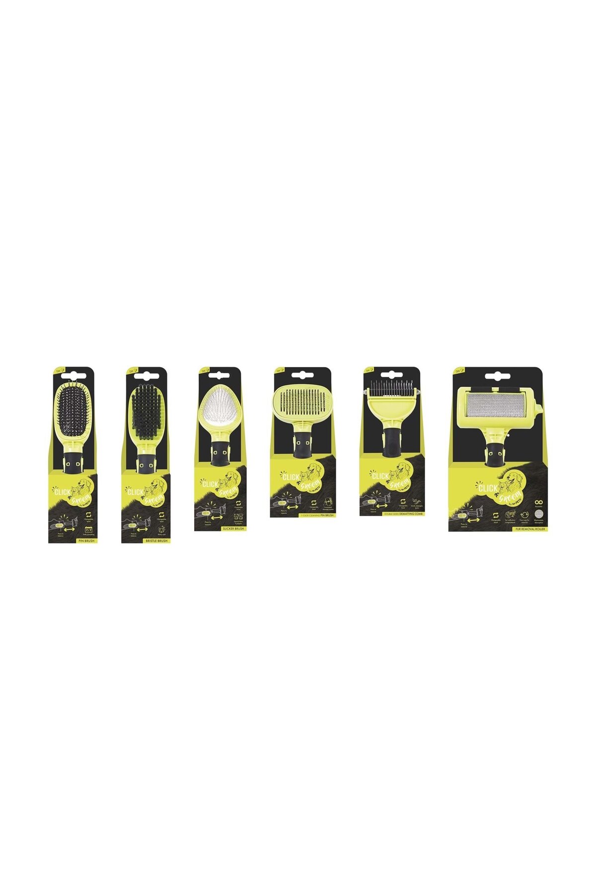 برس ماساژ گربه و سگ ام‌پتس M-PETS CLICK AND GROOM 60107199