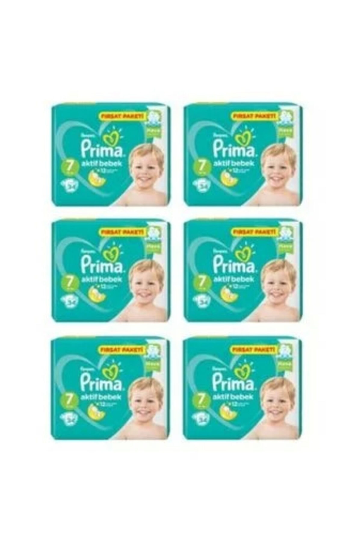 پوشک بچه 6 پک ACTIVE BABY سایز 7 34 عددی اورجینال Prima