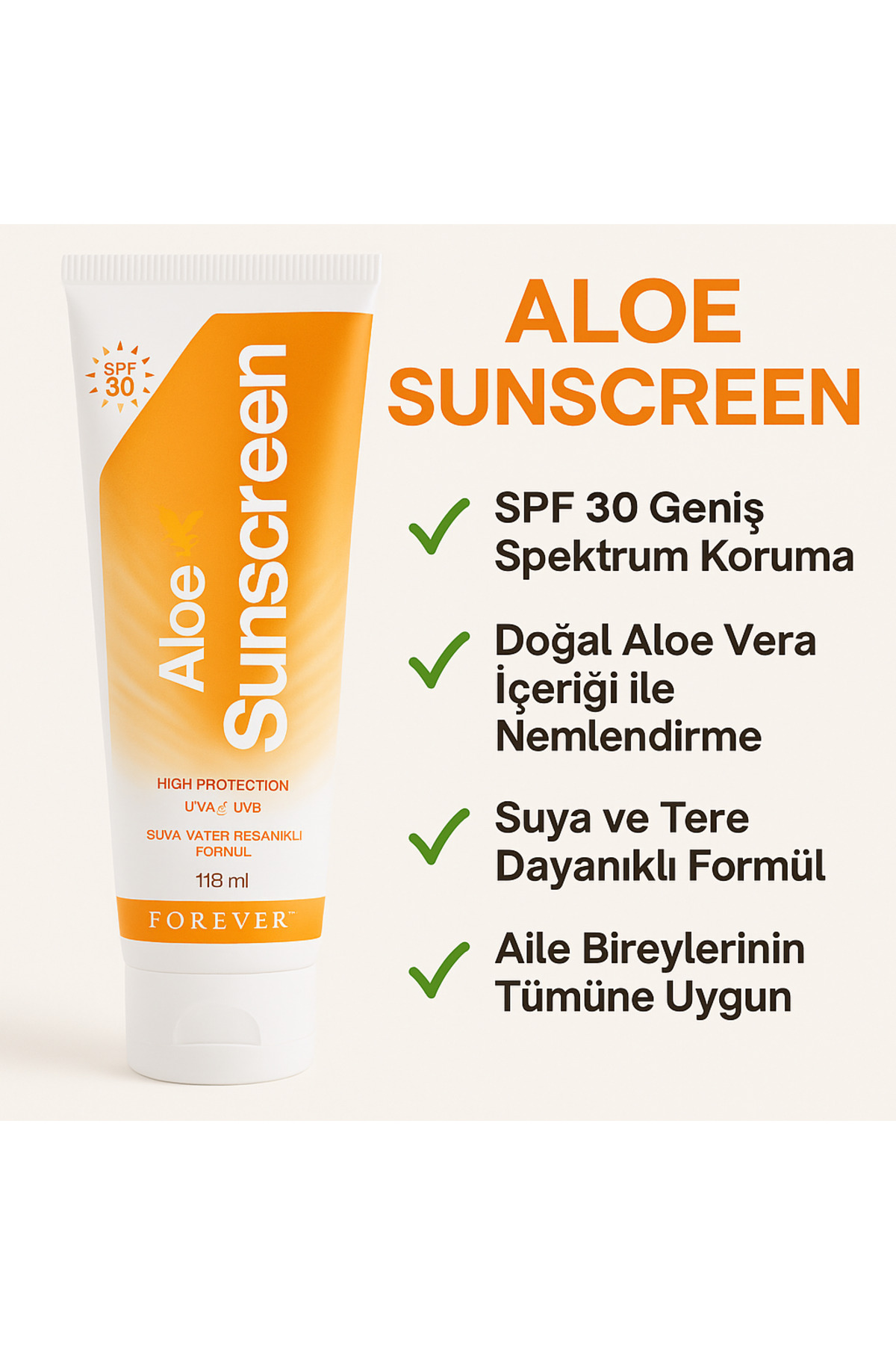 کرم ضد آفتاب بدن آلوئه FOREVER اورجینال Forever Living