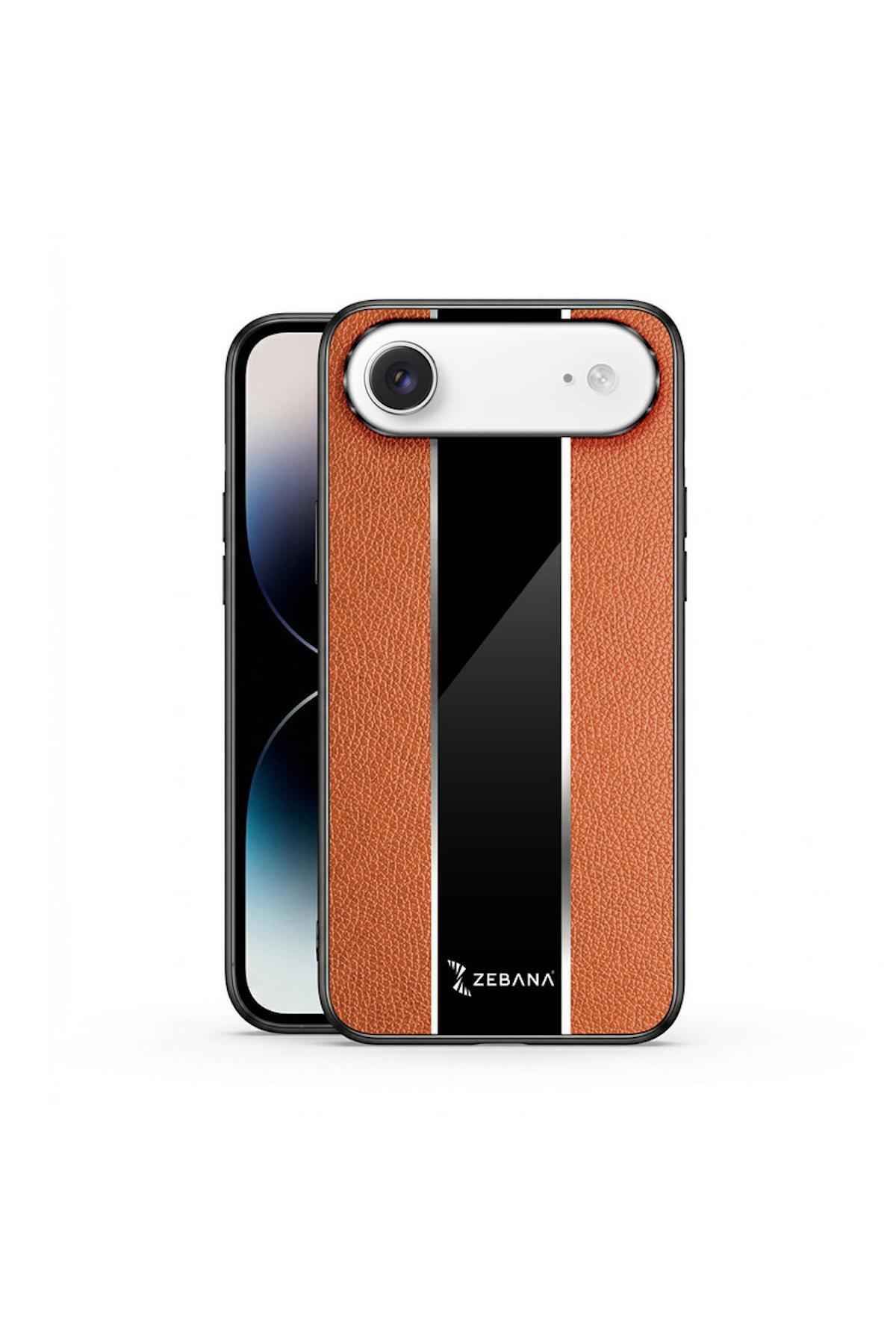 کاور و قاب چرمی ممتاز APPLE IPHONE 17 AIR COMPATIBLE CASE قهوه ای اورجینال Zebana