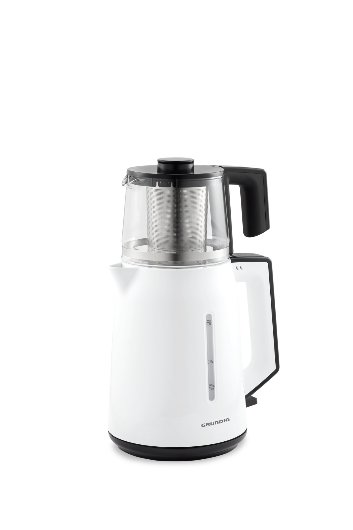 چای ساز دستگاه خوری TM 4961 با قوری شیشه ای 1.8 لیتری. اورجینال Grundig