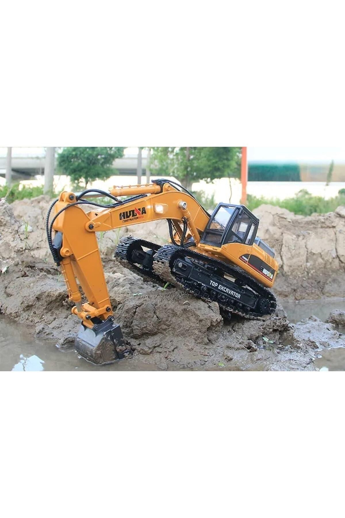 مدل خودرو 1 14 23 کانال شاسی تمام فلزی RC بیل مکانیکی خزنده حرفه ای ریموت کنترل اورجینال Huina