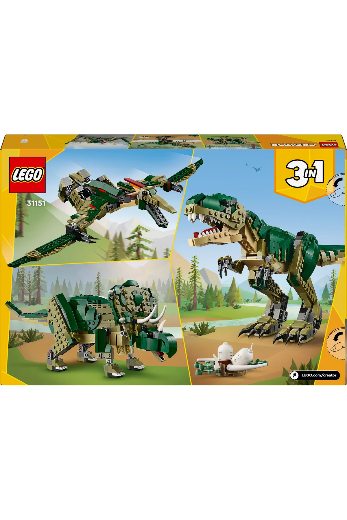 لگو و اسباب بازی های ساخت محور ® CREATOR 3 IN 1 T. REX 31151 – مجموعه ساختمان خلاقانه مدل دایناسور برای 9+ 626P از ترکیه LEGO