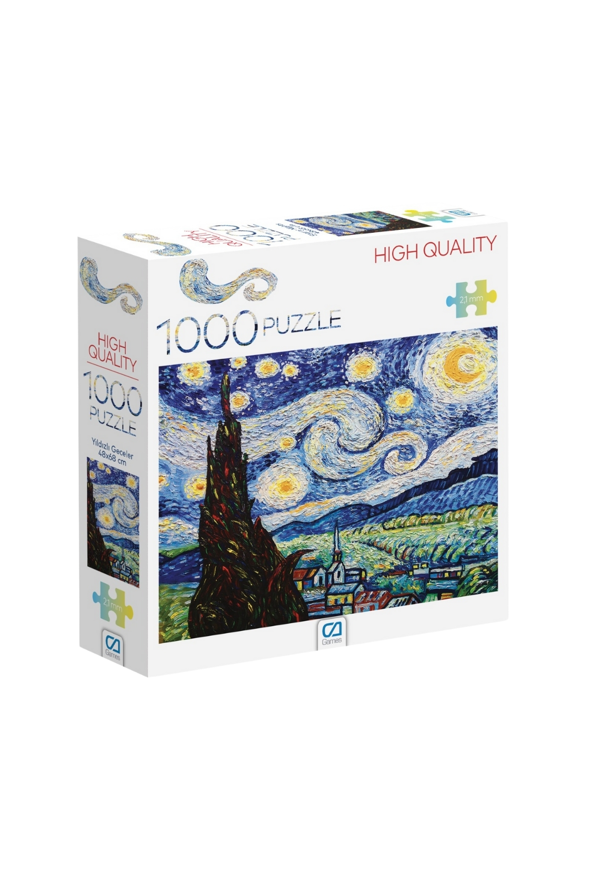 پازل STARRY NIGHT 1000 PIECES 2,2MM ضخامت 48X68CM سری های حرفه ای سرگرمی از ترکیه CA Games