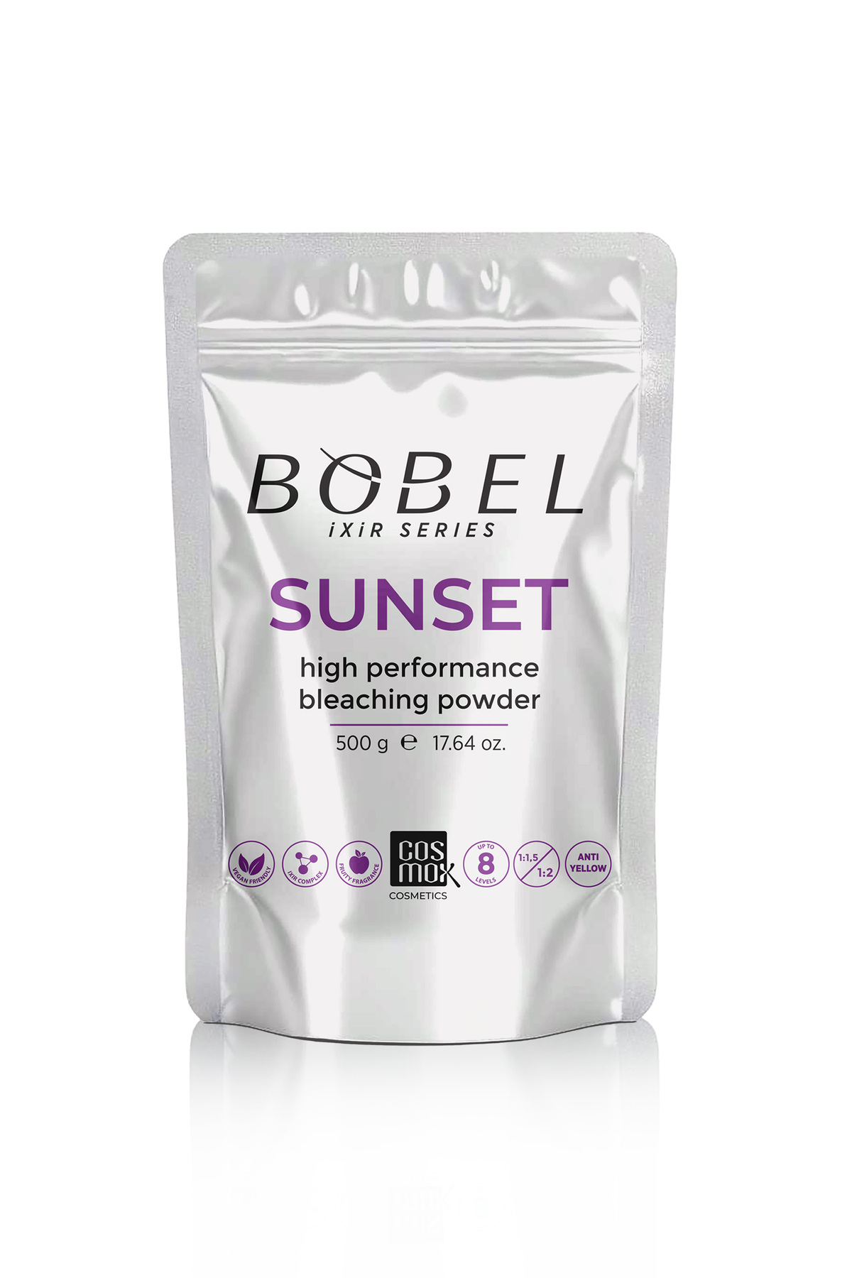 اسپری روشن کننده مو غروب آفتاب وگان پودر 500 گرم bobel
