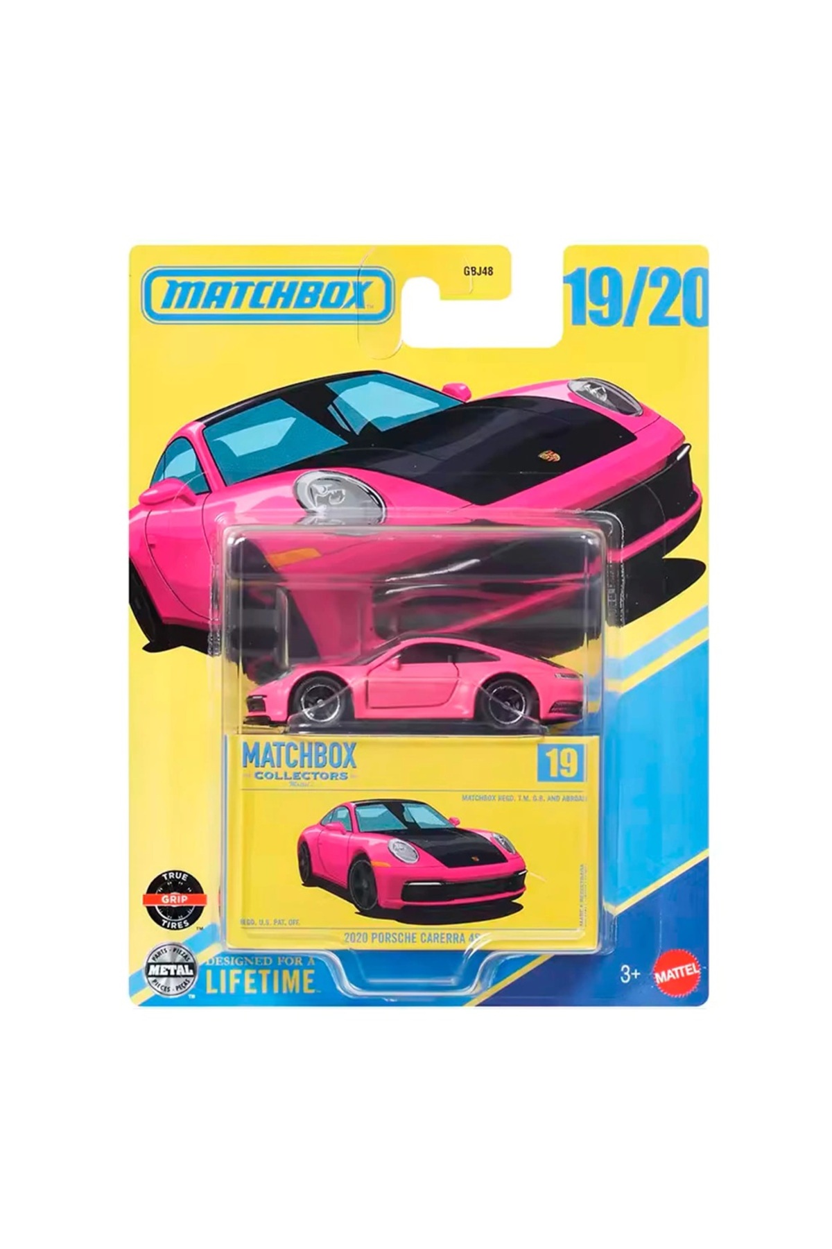ماشین اسباب بازی جعبه کبریت PORSCHE CARRERA 4S 2020 کلکسیونرها صورتی HOT WHEELS