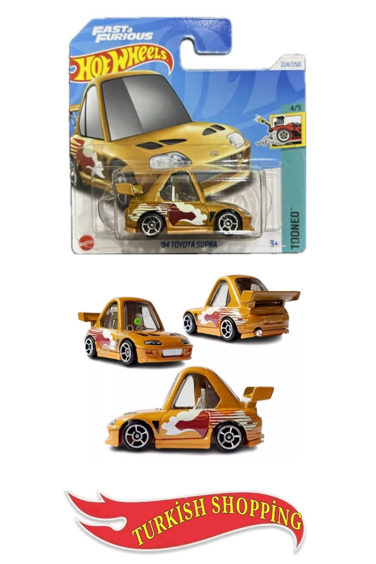 ماشین اسباب بازی 1:64 مقیاس 94 تویوتا سوپرا از ترکیه HOT WHEELS