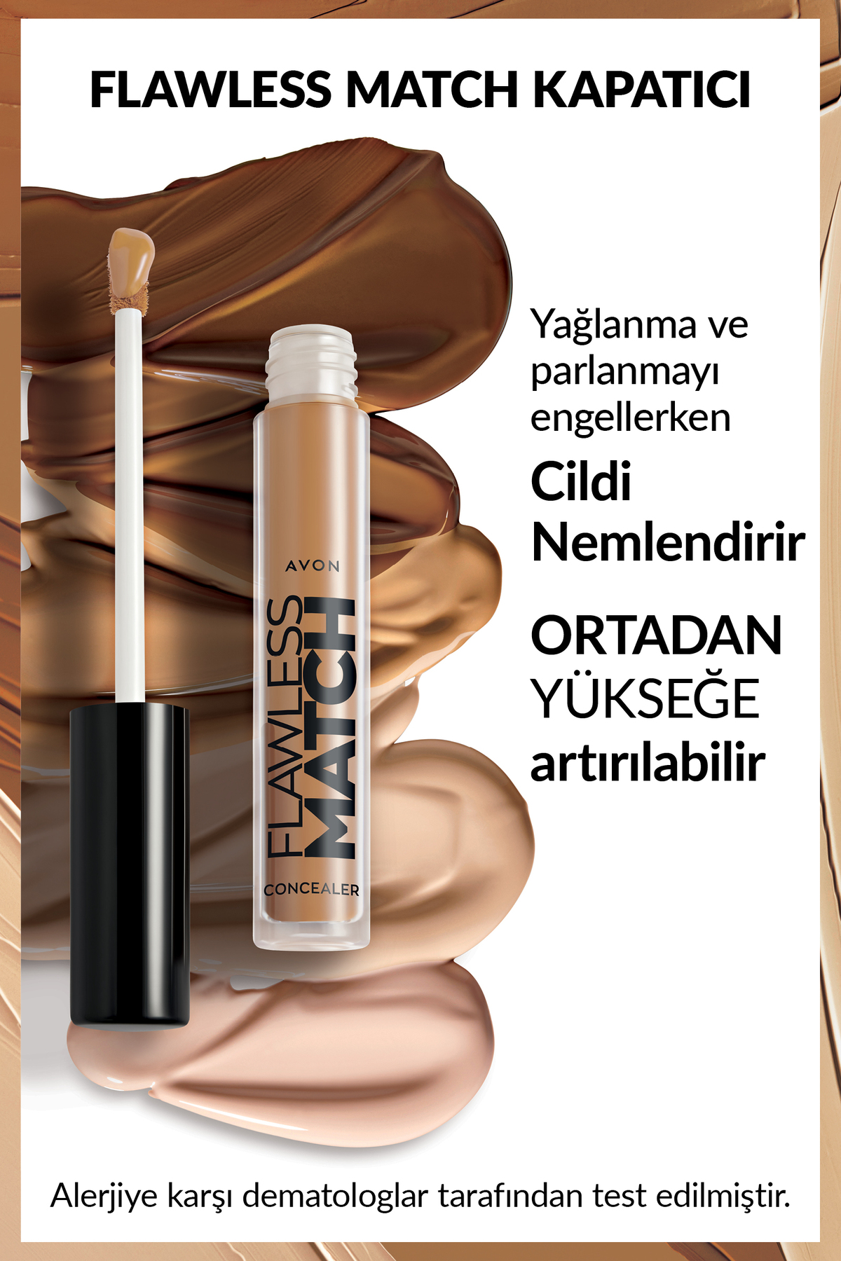 کانسیلر مایع بی عیب و نقص 21n رنگ بژ مناسب برای همه آون Avon