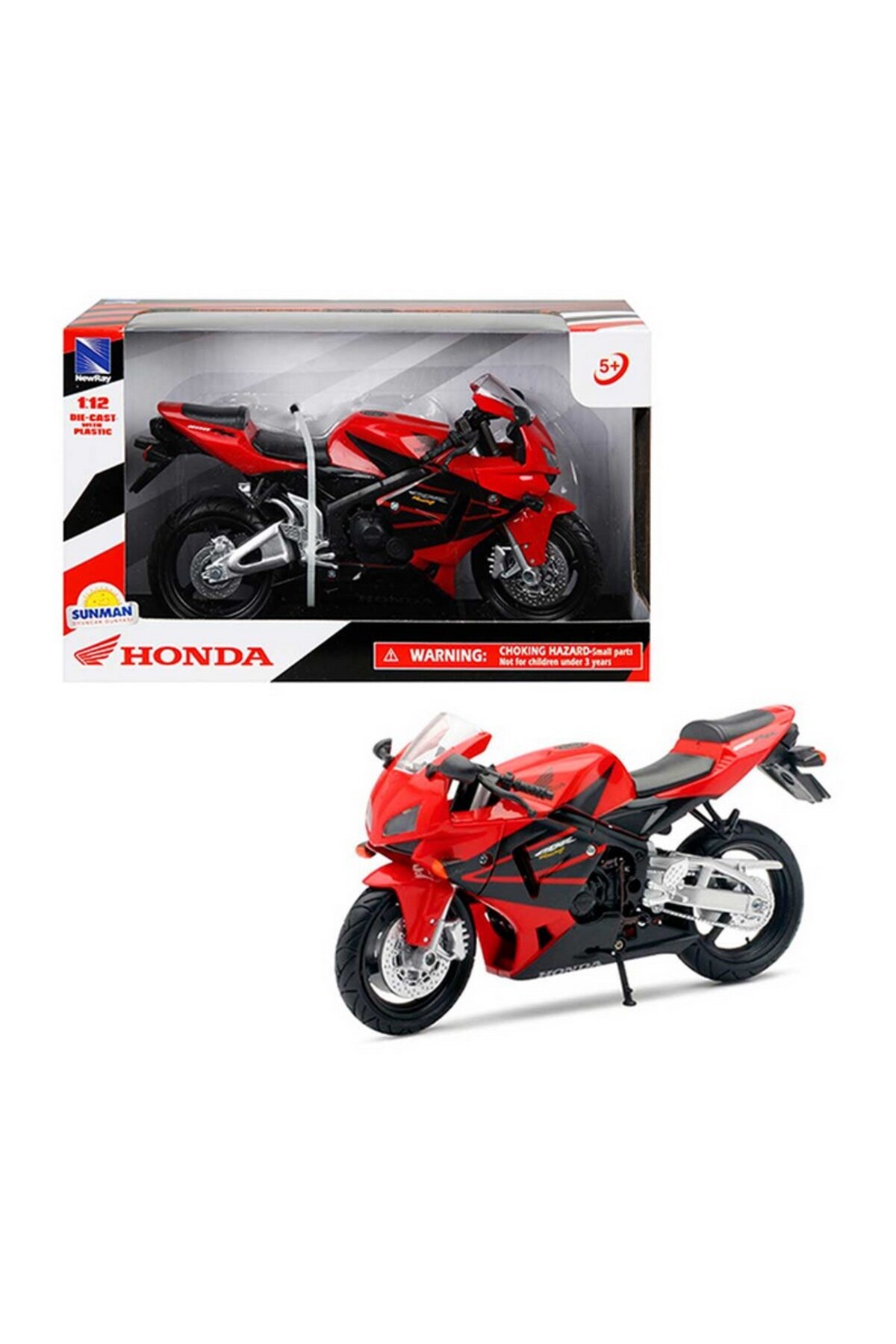 مدل خودرو موتور سیکلت هوندا CBR 600 قرمز 1 12 ترازو اورجینال Sunman