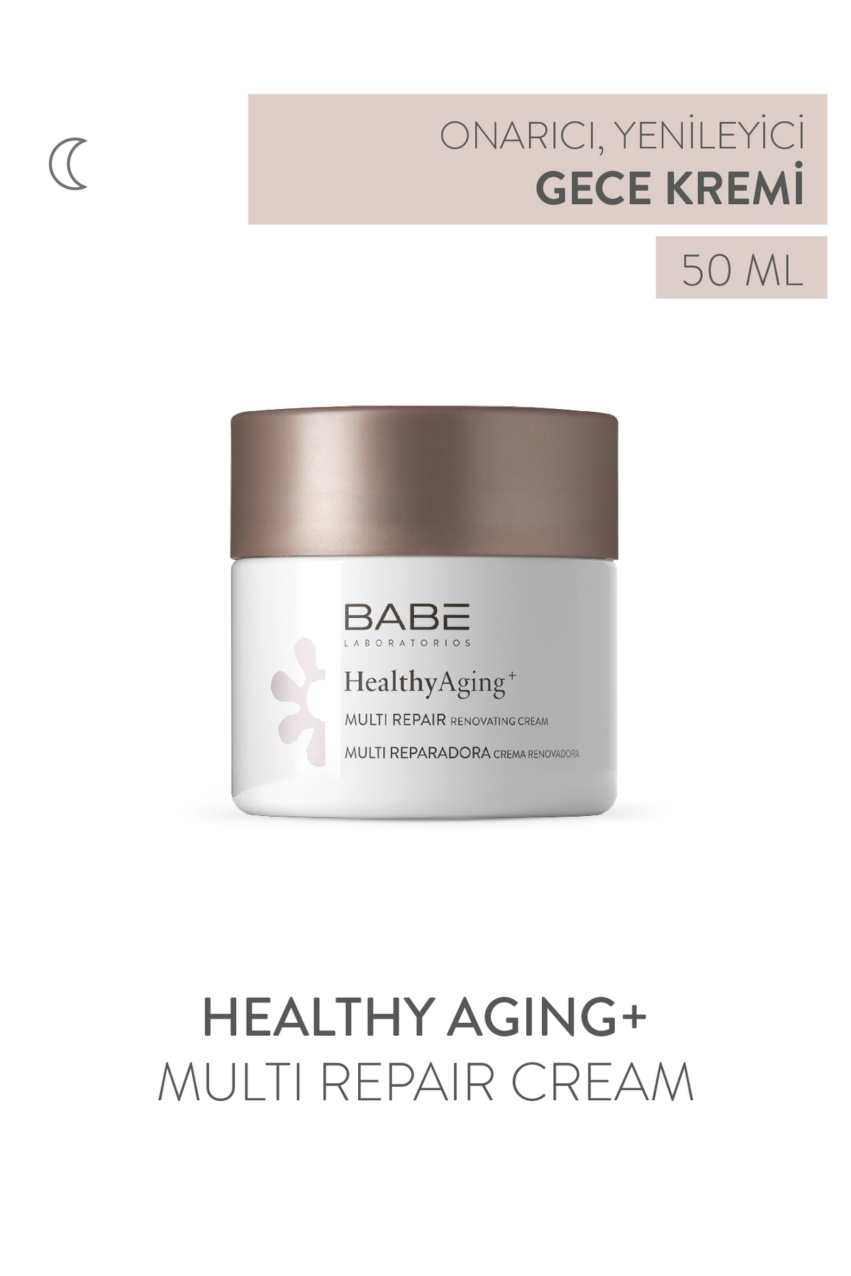 کرم صورت بازسازی کننده پوست بیب مولتی ترمیم مراقبت شب 50 میلی لیتری Babe Laboratorios