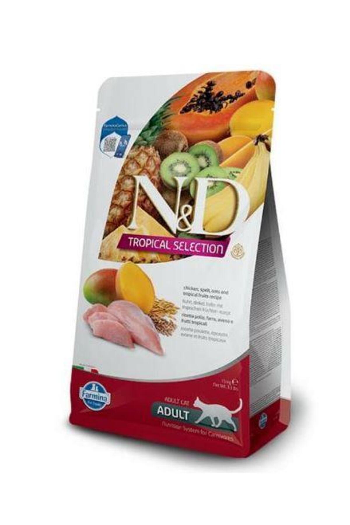 غذای خشک گربه بالغ ان‌دی N&D Tropical Selection با طعم مرغ، ۱٫۵ کیلوگرم 1,5kg