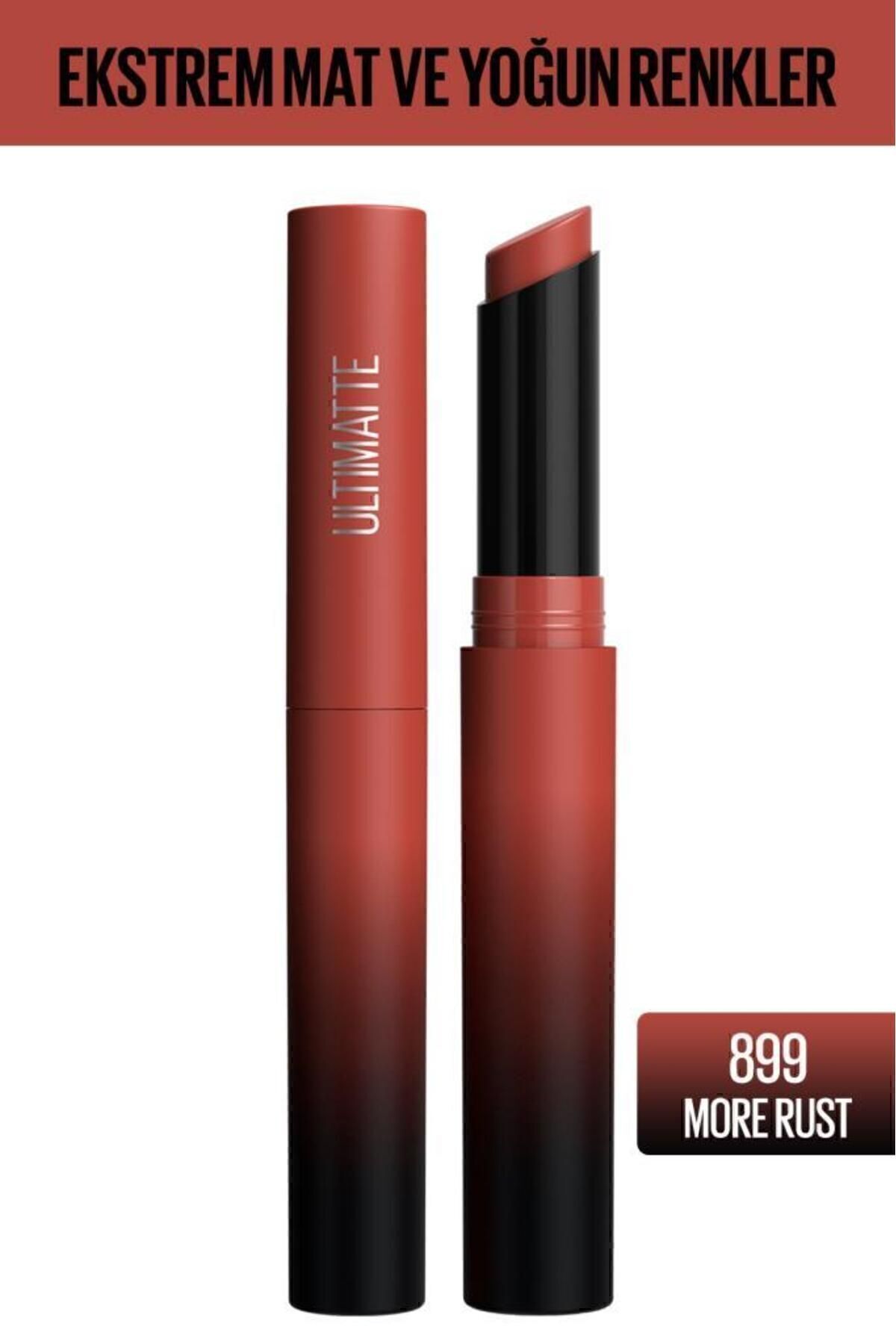 رژ لب مات اصولی حساسیت رنگ سنسیشنال 899 بیشتر زنگ زدن قرمز میبلین Maybelline New York