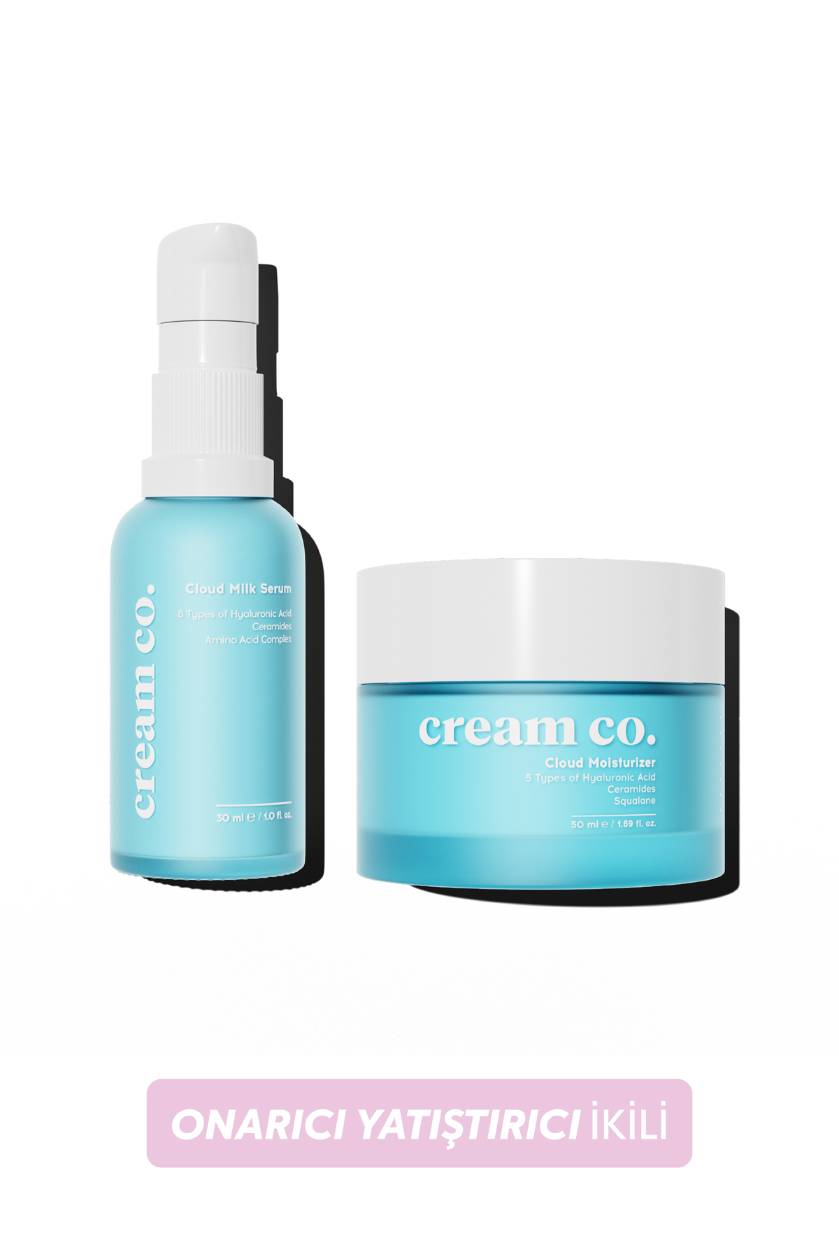 Cream Co. آبرسان تقویت کننده محافظ پوست مایع نورانی مرطوب کننده کرم صورت دوبل ریپیر