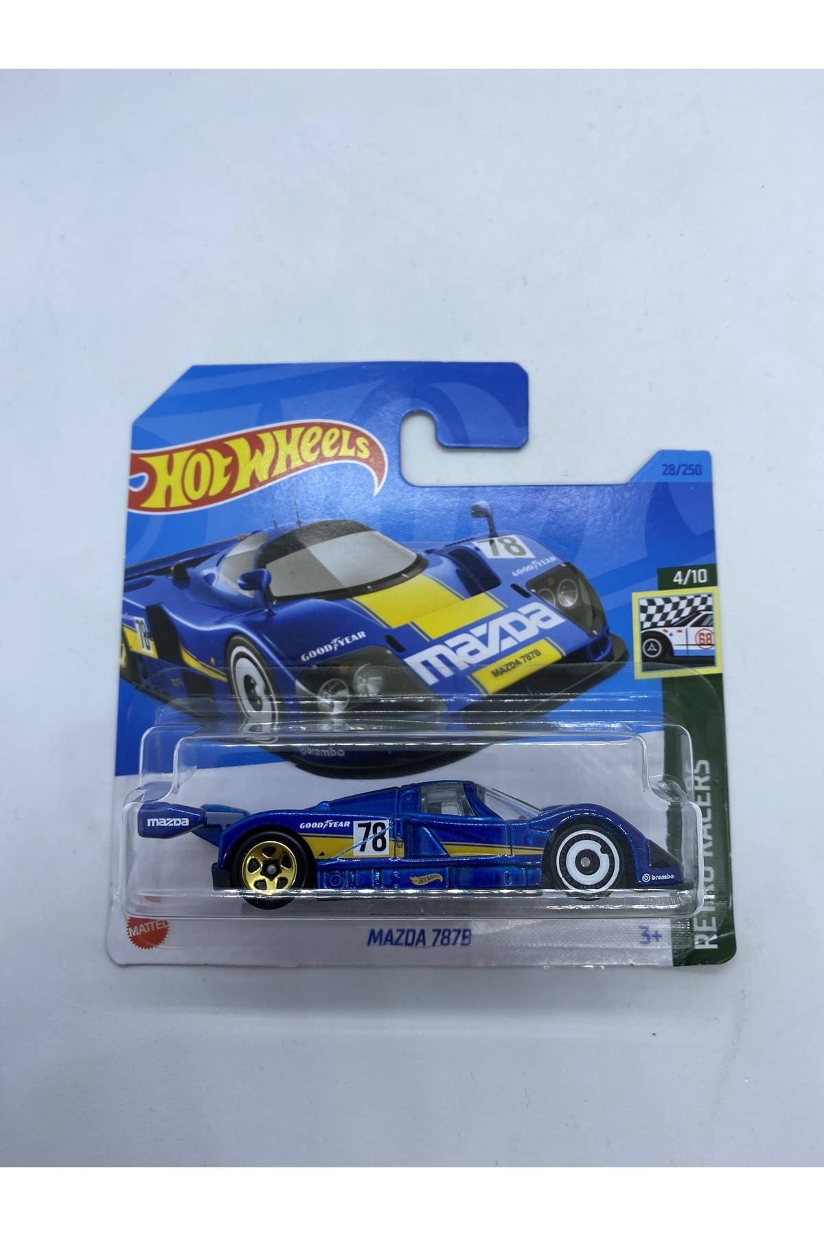 ماشین اسباب بازی مدل آبی مزدا 787B هات ویلز اورجینال HOT WHEELS