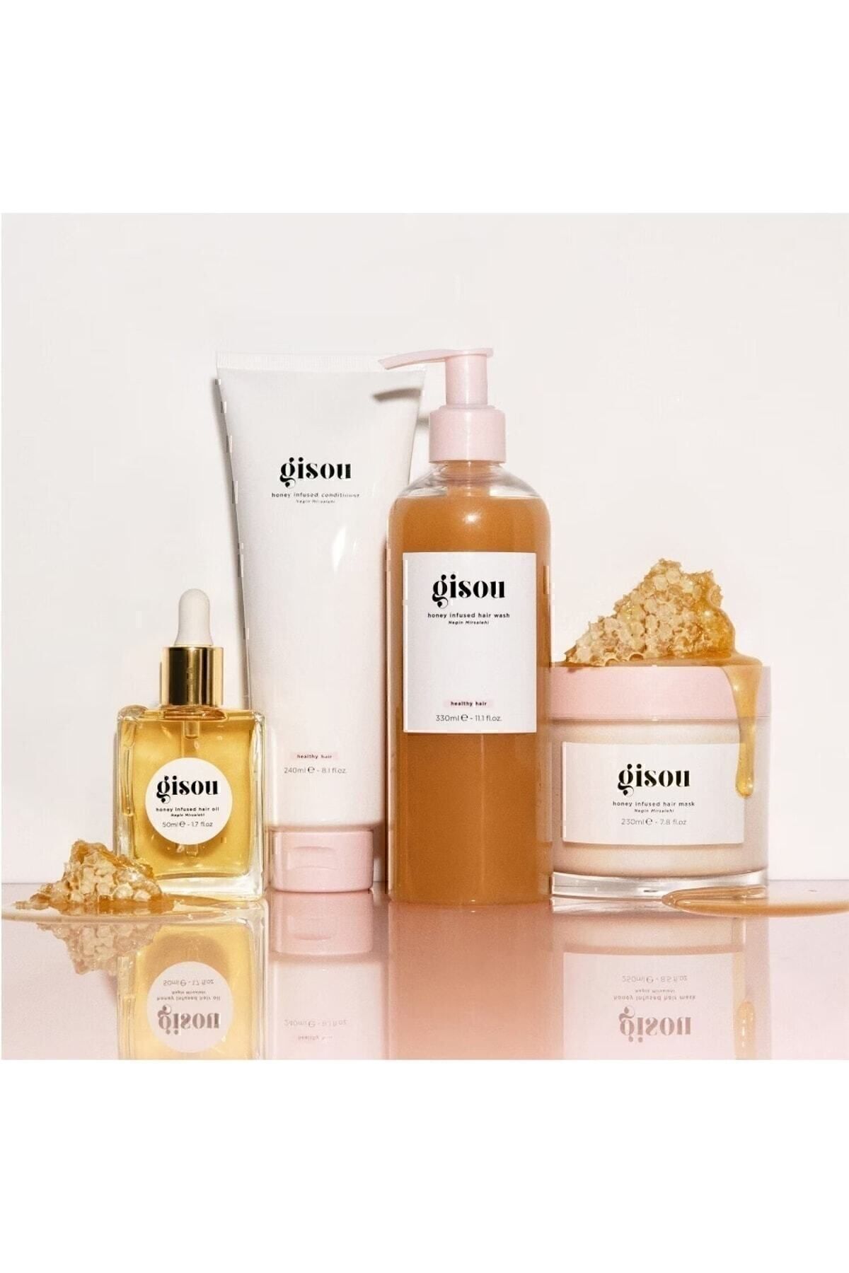gisou روغن موی عسل غنی شده ترمیم کننده، مرطوب کننده و درخشان کننده روغن مراقبت از مو 20 میلی لیتر