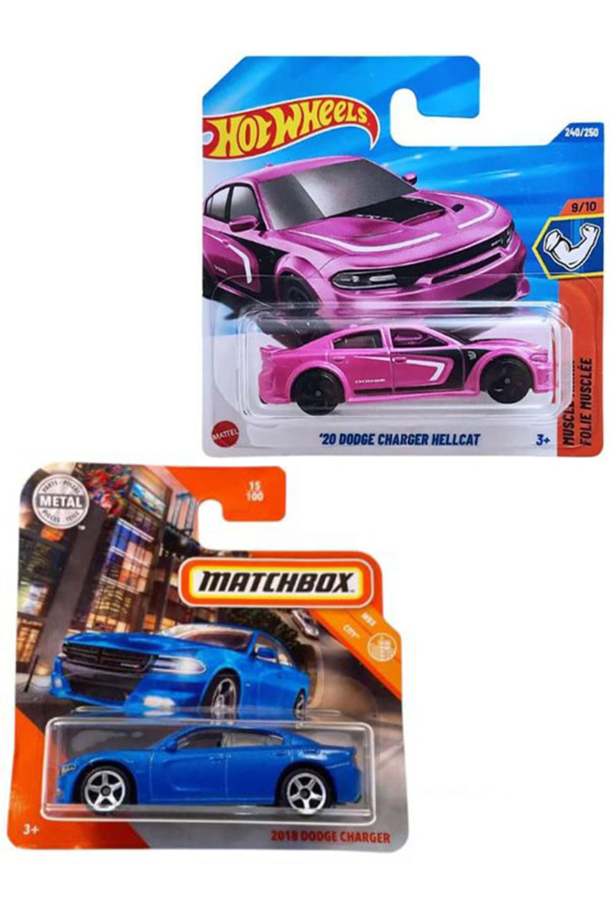 ماشین اسباب بازی 2 '20 DODGE CHARGER HELLCAT & MATCHBOX 2018 1 64 از ترکیه HOT WHEELS
