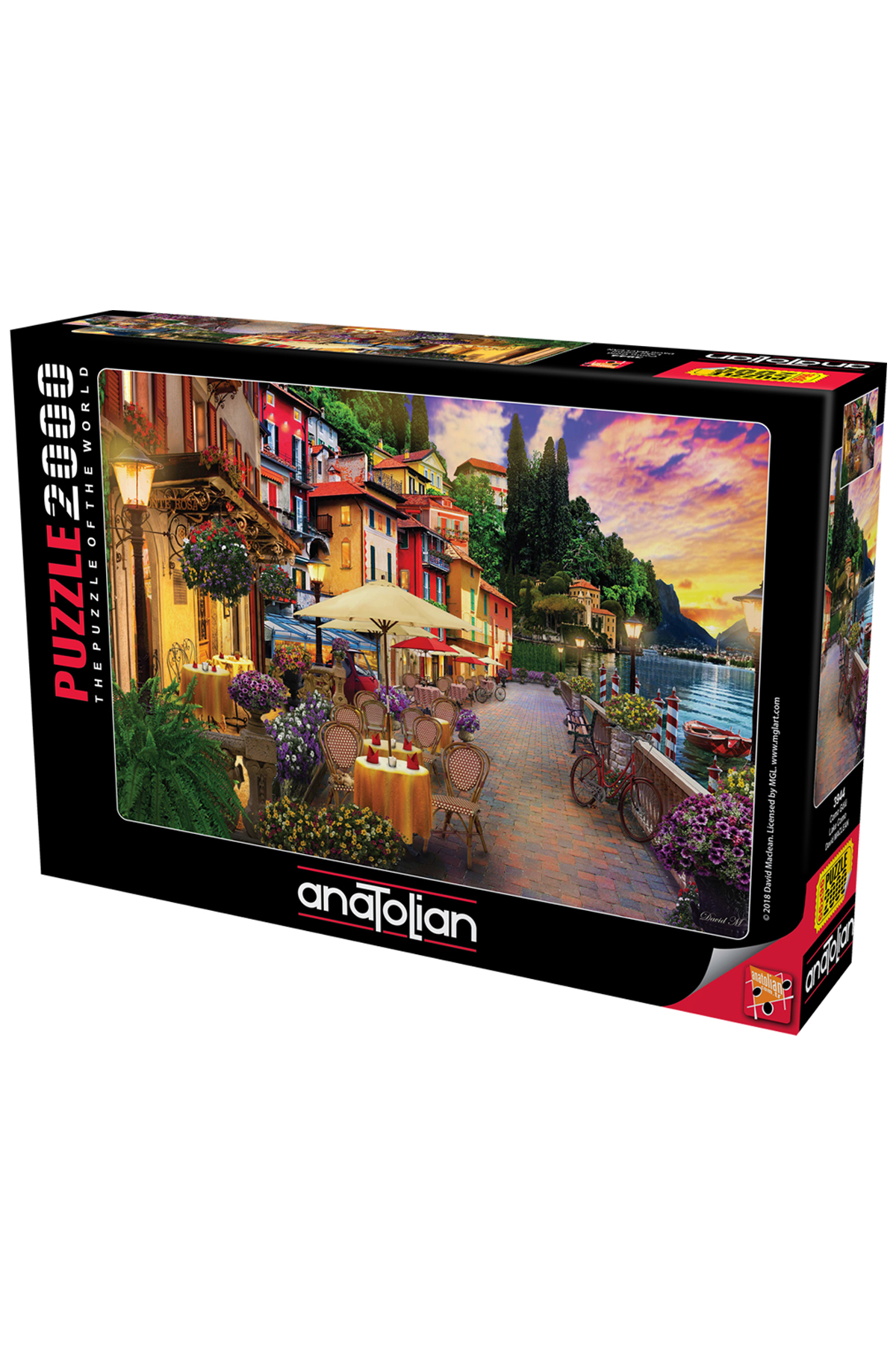 پازل اره منبت کاری مویی 2000 قطعه دریاچه کومو 3944 از ترکیه Anatolian Puzzle