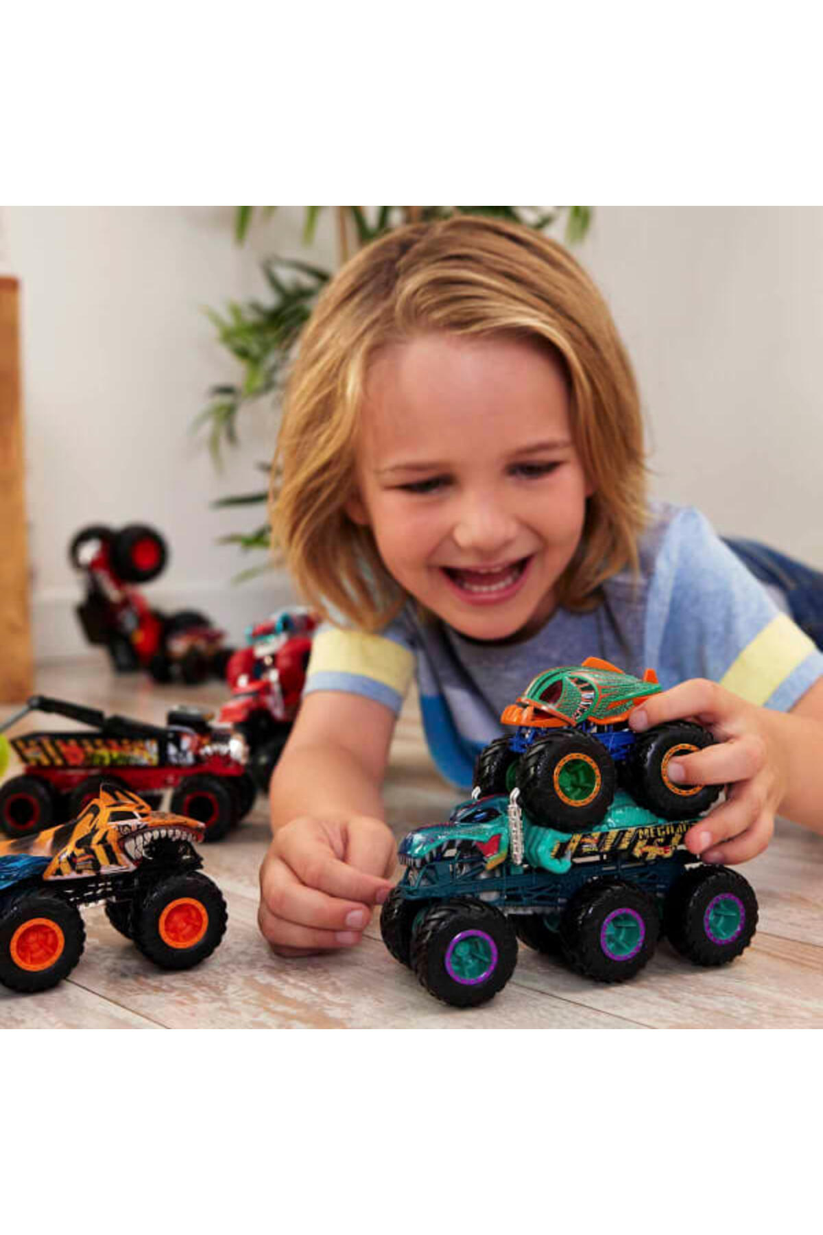 ماشین اسباب بازی 1:64 چرخ های هیولا کامیون MEGA WREX HWN87 هات ویلز اورجینال HOT WHEELS