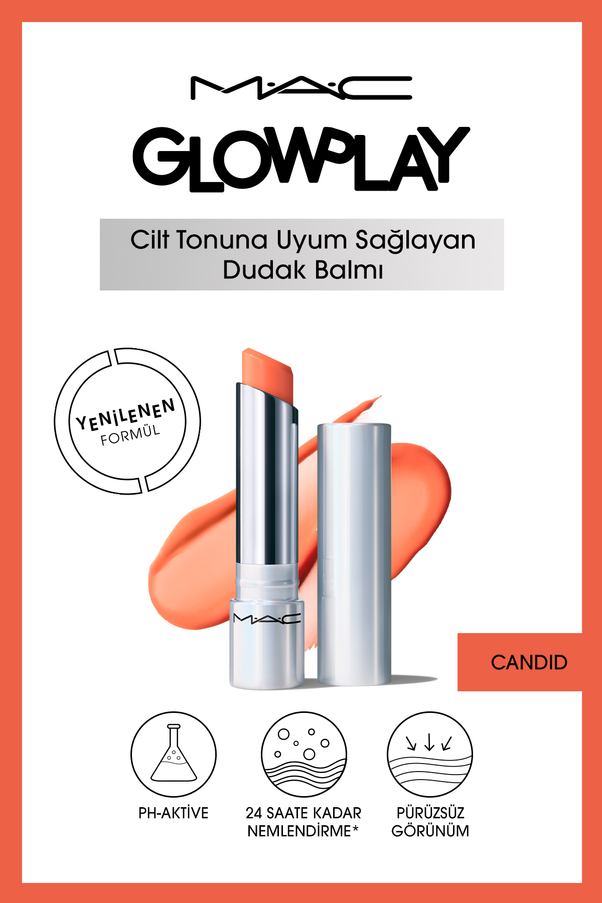براق کننده لب GLOW PLAY LIP WALTING مرطوب کاندید 3 گرم Mac