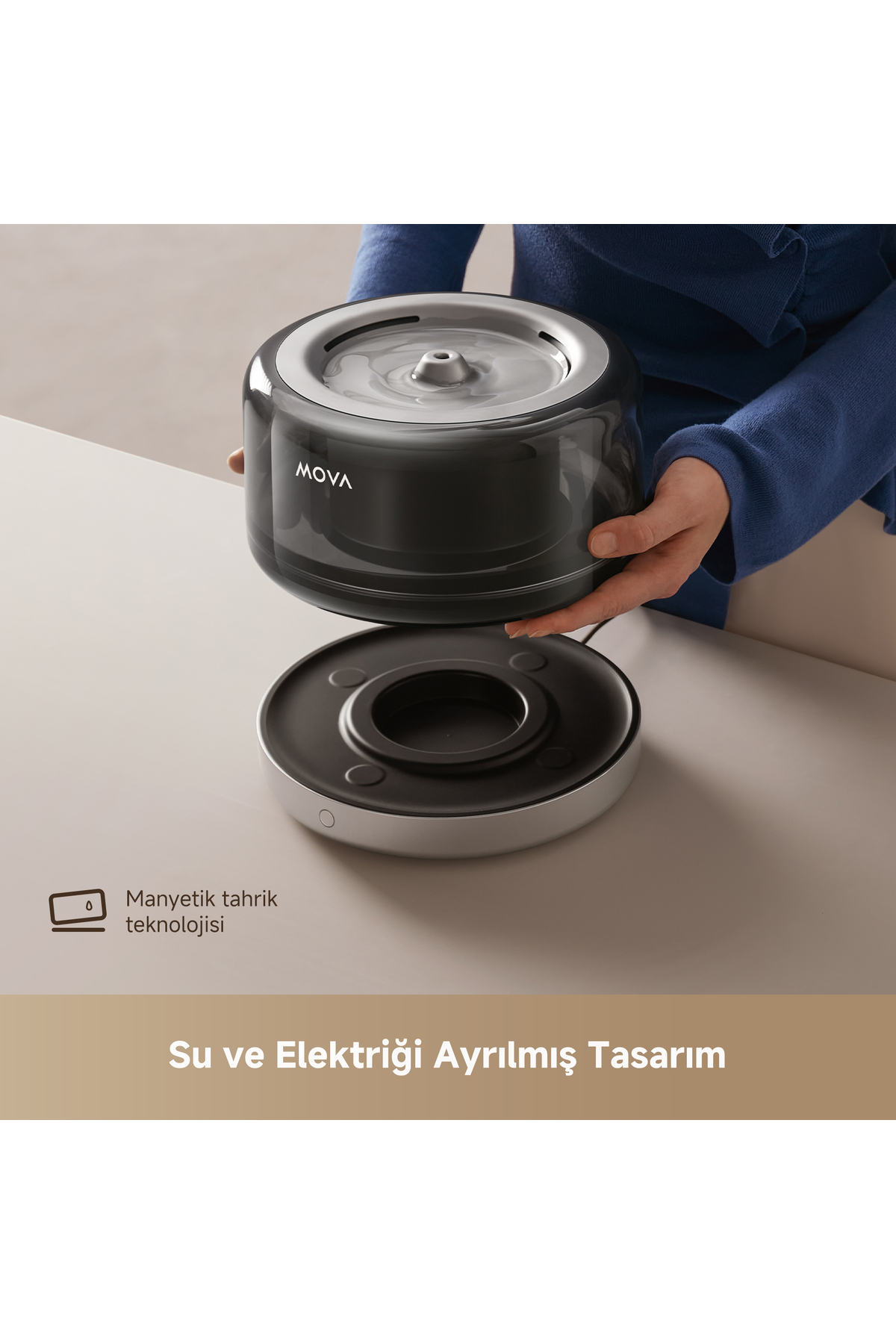 آب‌نمای حیوانات خانگی مووا MOVA WF20 Pro، ظرفیت ۳ لیتر، استیل ضدزنگ