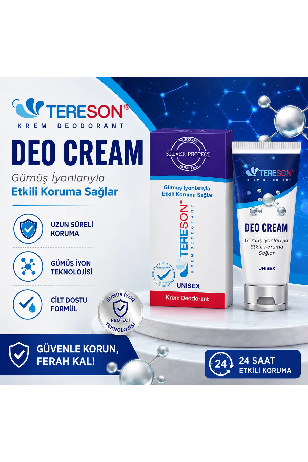 دئودورانت کرمی یون نقره‌ای 40 میلی‌لیتری مناسب برای همه جنسیت‌ها Tereson