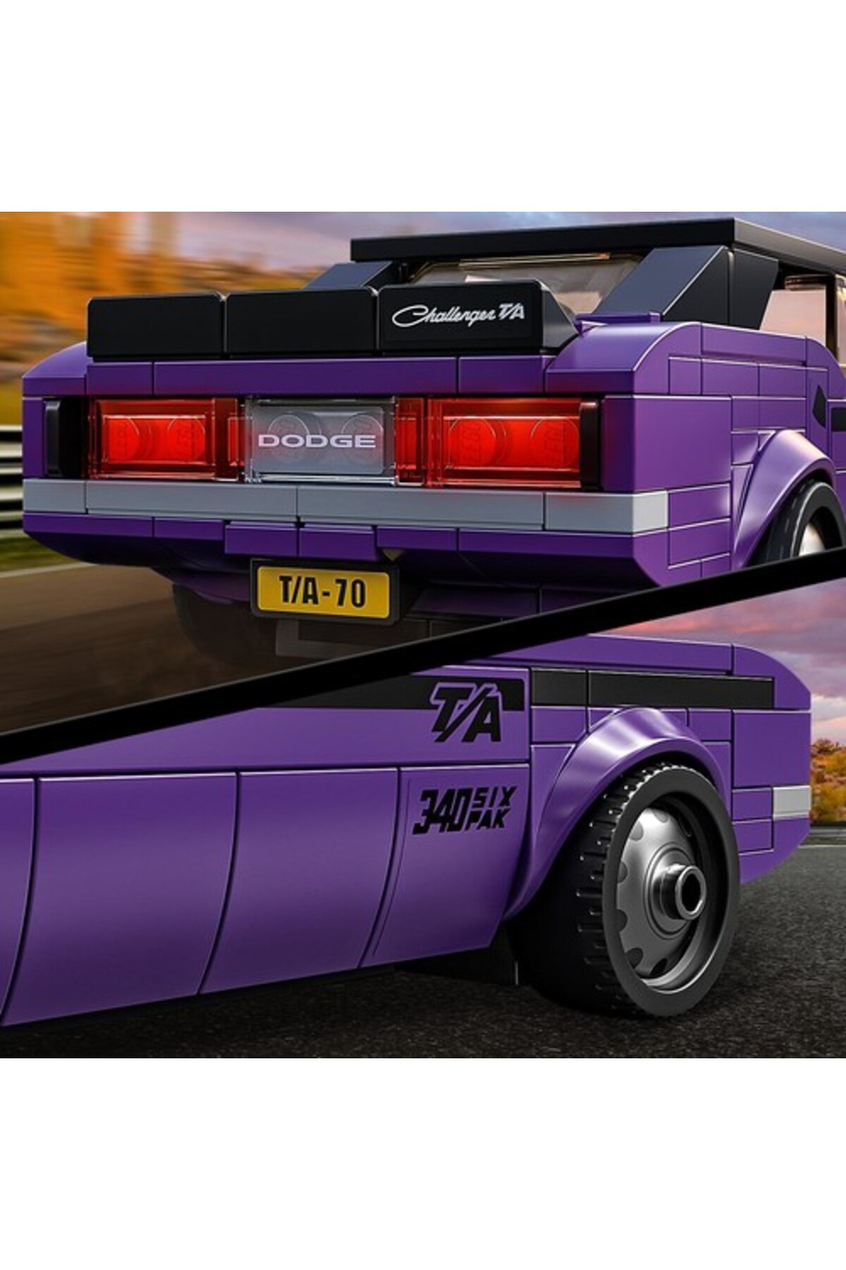 اسباب بازی های آموزشی SPEED ​​MOPAR DODGE SRT TOP FUEL DRAGSTER و 1970 CHALLENGER ​​76904 اورجینال LEGO