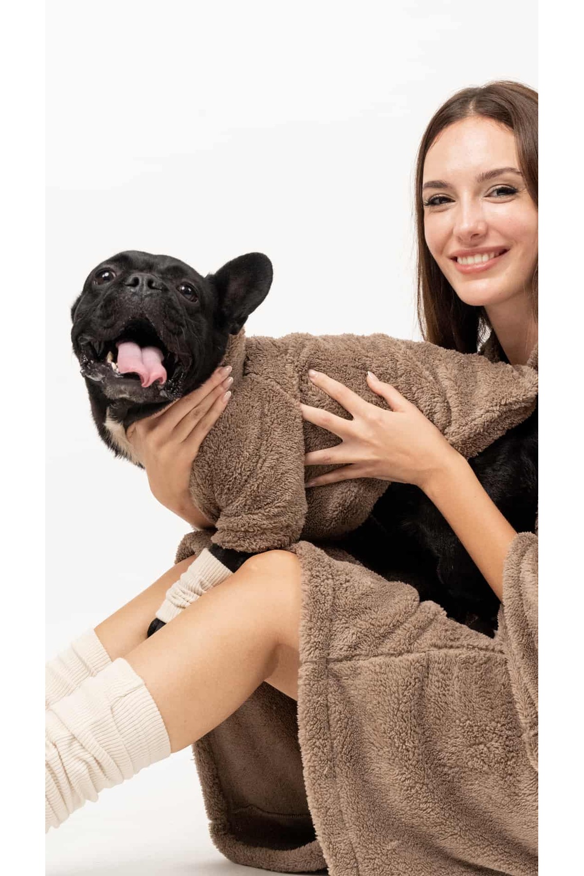 لباس بالاتنه سگ پتیزان PETİZAN Wellsoft قهوه‌ای مدل WEL044