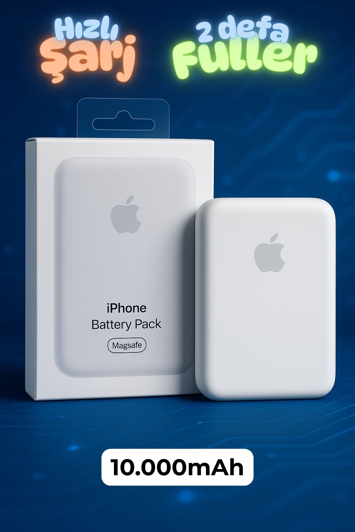 پاوربانک شارژر بی سیم پک باتری آیفون 10000 مگساف سازگار با IOS 7 8 X 11 12 13 14 15 16 اورجینال L'eDoren
