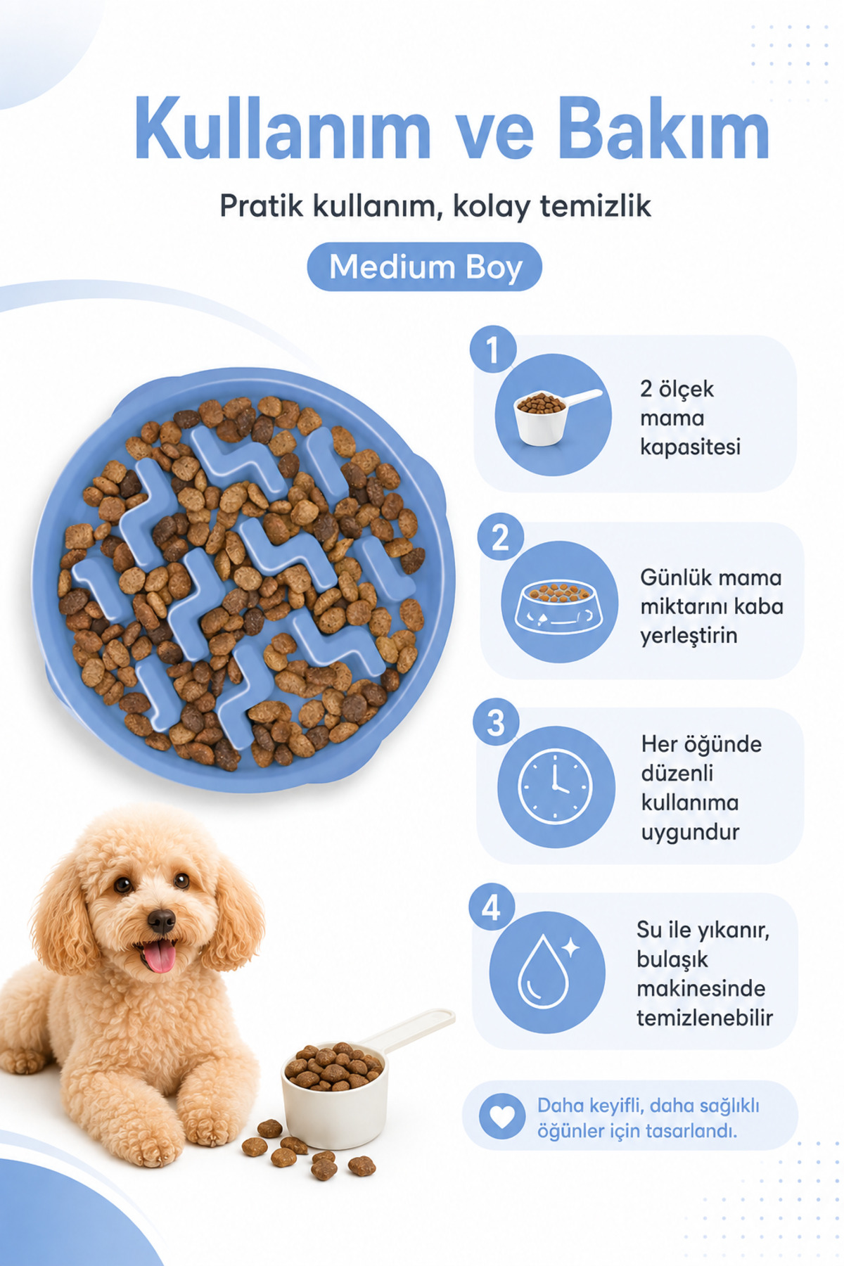 ظرف غذای آهسته‌خور سگ اوت‌وارد هاوند Outward Hound Fun Feeder Notch، مدل PG1866، متوسط، آبی