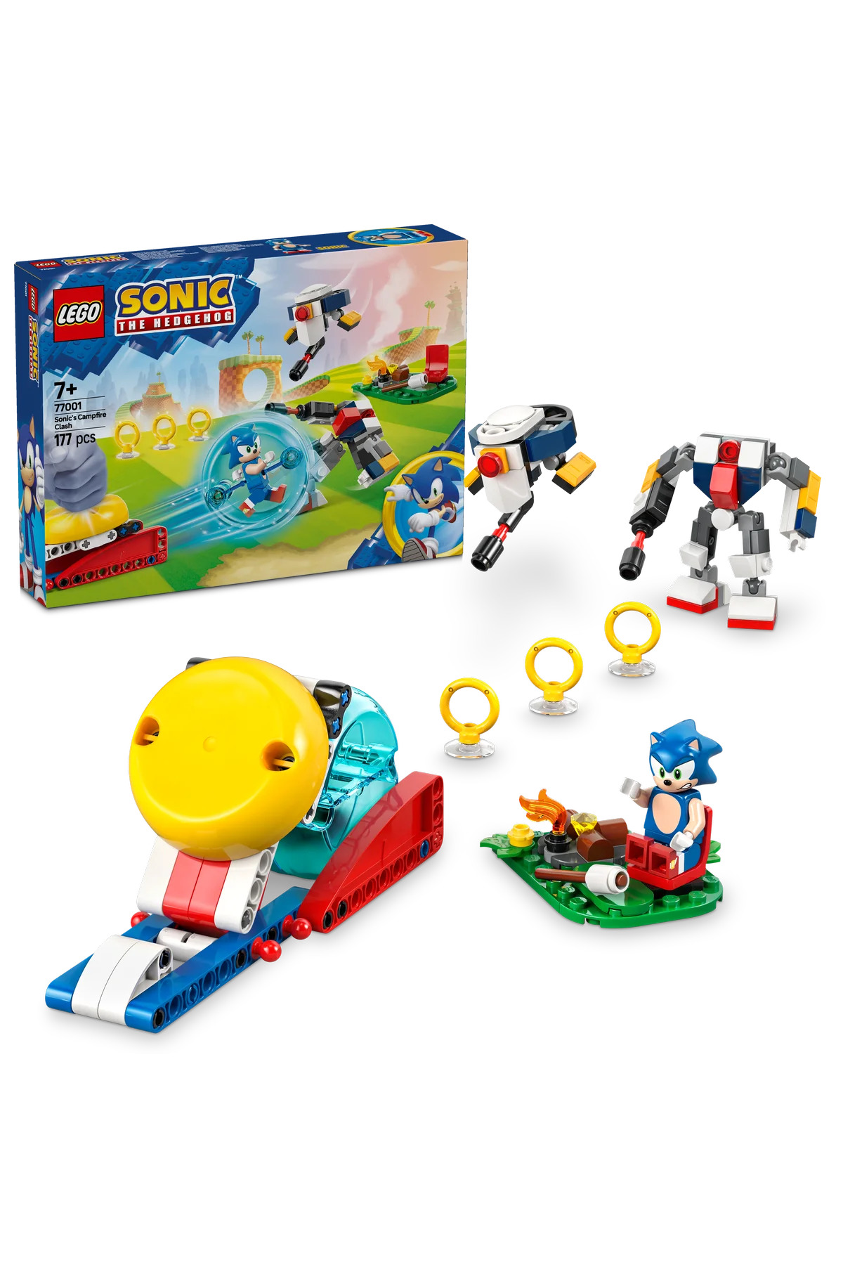 لگو و اسباب بازی های ساخت محور ® SONIC THE HEDGEHOG™: SONIC'S CAMPFIRE SHOOTOUT 77001 7+ ست ساختمان خلاق 177P اورجینال LEGO