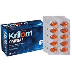 مکمل غذایی امگا ۳ کریلوم Krilom تب ایلاچ TAB İlaç، ۵۰ کپسول نرم