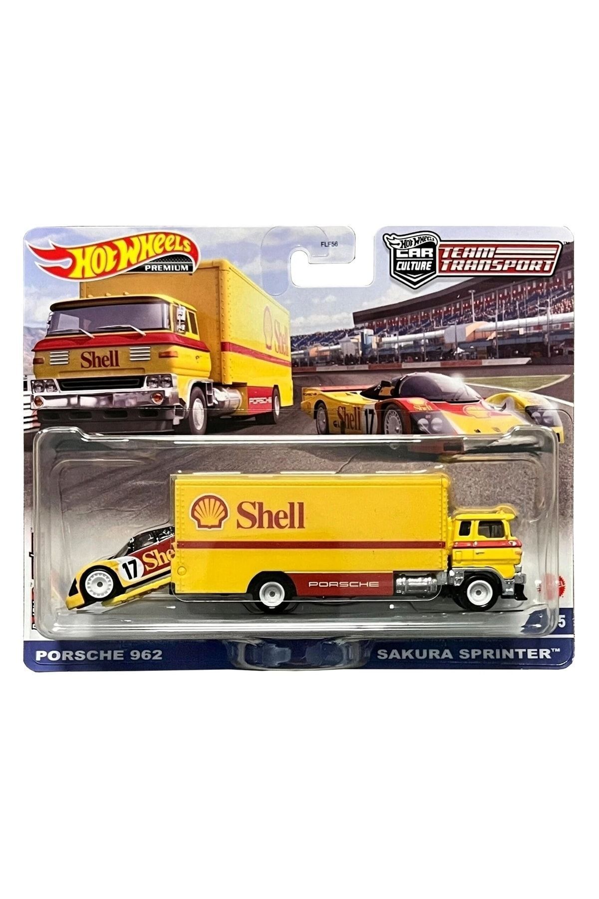 مدل خودرو PORSCHE 962 SAKURA SPRINTER TEAM TRANSPORT PREMIUM اورجینال HOT WHEELS