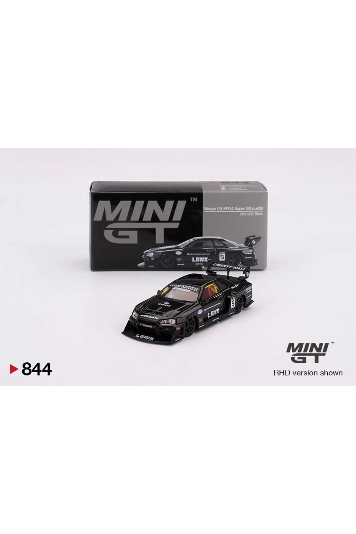 مدل خودرو 1 64 نیسان LB ER34 SUPER SILHOUETTE SKYLINE مشکی از ترکیه mini gt