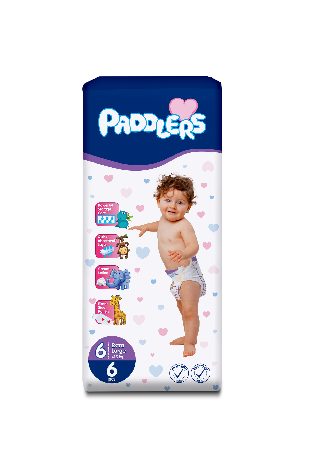 پوشک بچه بسته آزمایشی سایز 6 X LARGE تکه 15+ کیلوگرم اورجینال Paddlers