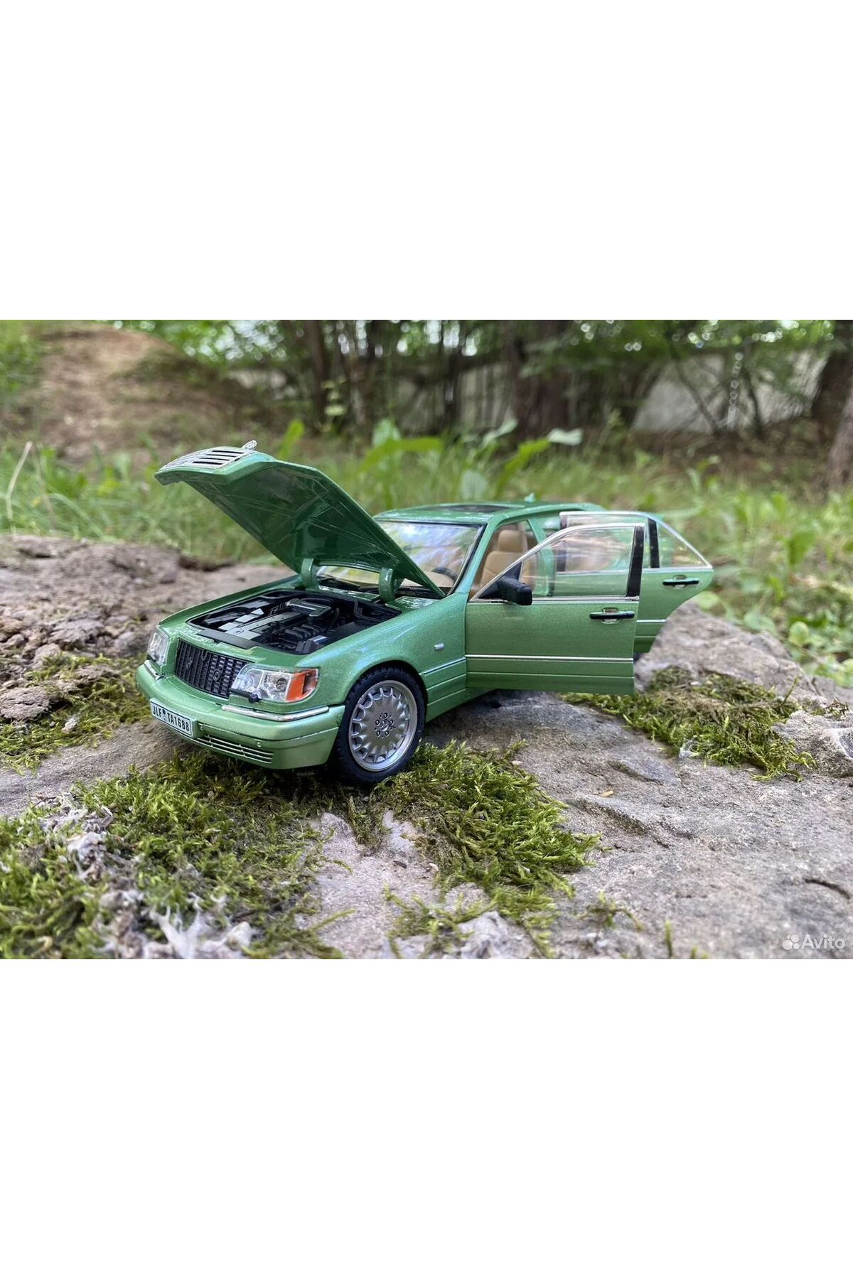 مدل خودرو مرسدس بنز W140 S320L DIECAST درب بازشو 320SEL سبز اورجینال scntoys