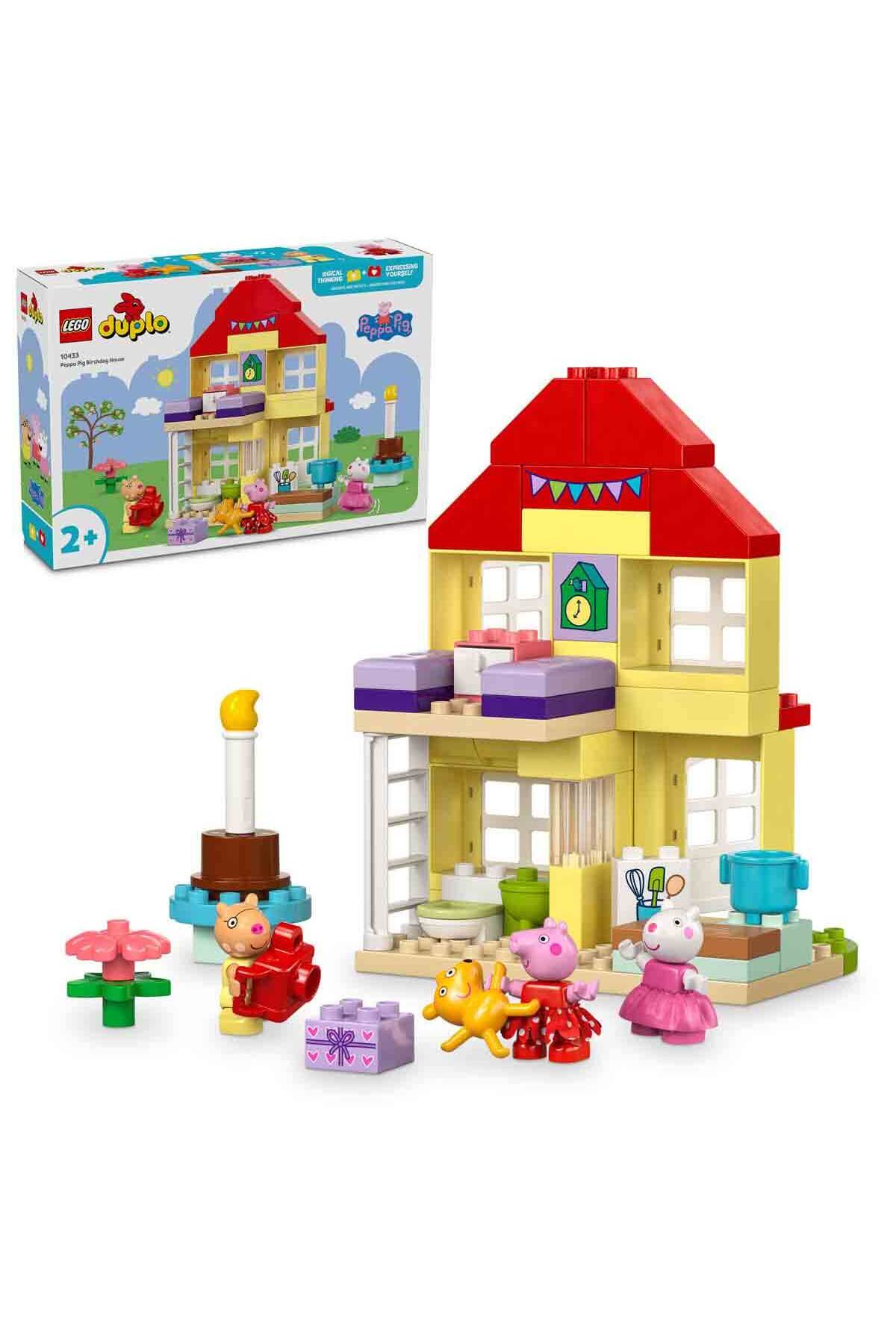 لگو و اسباب بازی های ساخت محور DUPLO PEPPA PIG BIRTHDAY HOUSE 10433 مینی فیگور برای کودکان 2 سال بالاتر اورجینال LEGO