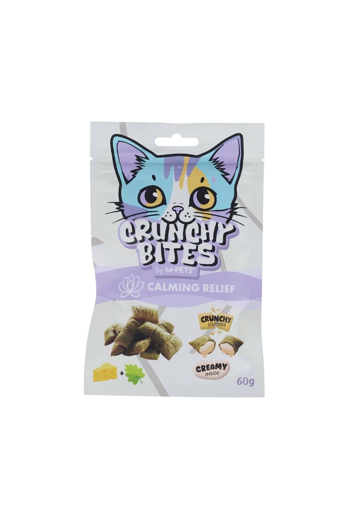 تشویقی عملکردی گربه Crunchy Bites Calming Relief ام‌پتس M-PETS، ۶۰ گرمی