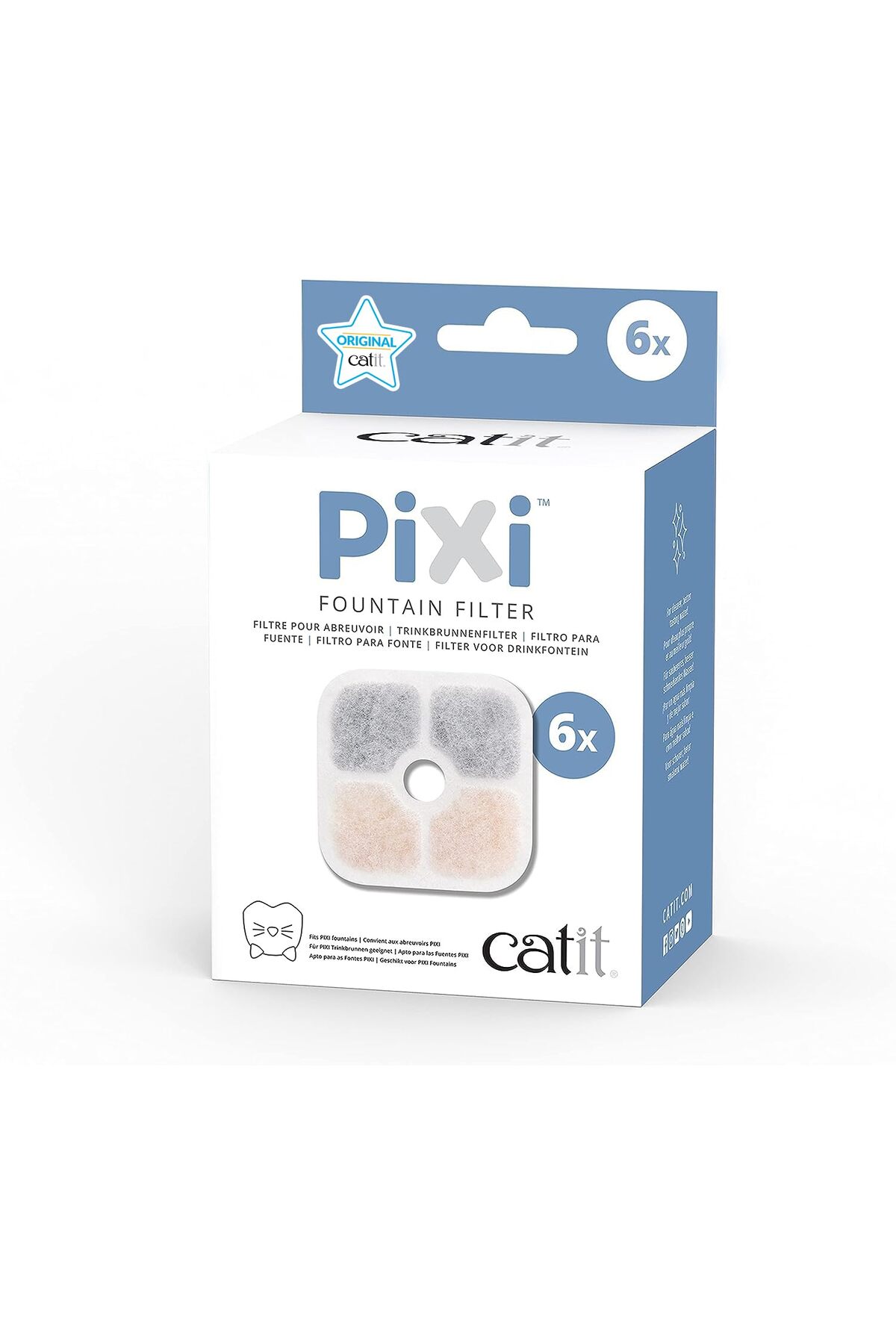 فیلتر یدکی آبخوری حیوانات کتیت Catit مدل 43722، بسته ۶ عددی