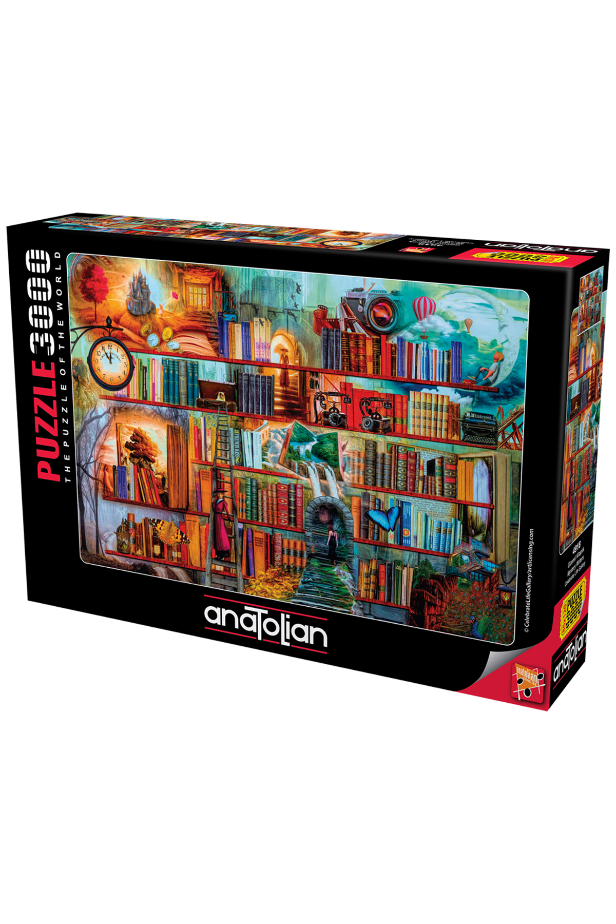 پازل اره منبت کاری مویی 3000 قطعه کتابخانه اسرارآمیز 4918 از ترکیه Anatolian Puzzle