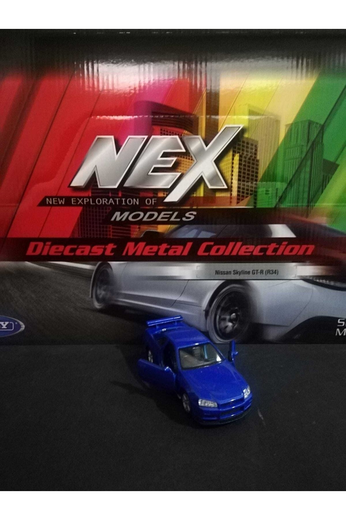 مدل خودرو ماشین اسباب بازی نیسان SKYLINE GT R R34 1 36 SCALE DIECAST METAL MODEL CAR اورجینال Genel Markalar