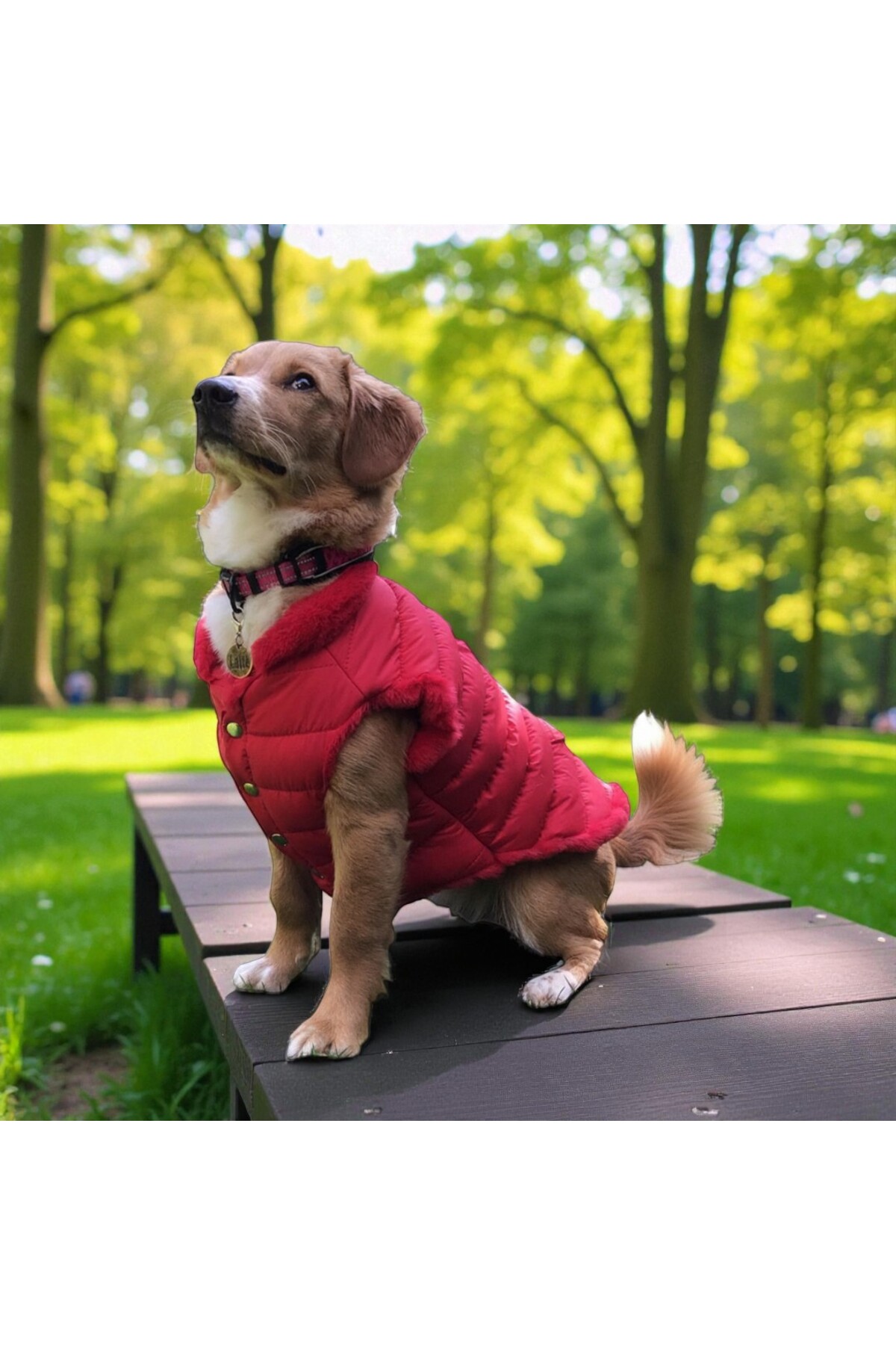 کاپشن پف‌دار سگ لولو د اربن پاپ Lulu The Urban Pup مدل LTUP5000، قرمز